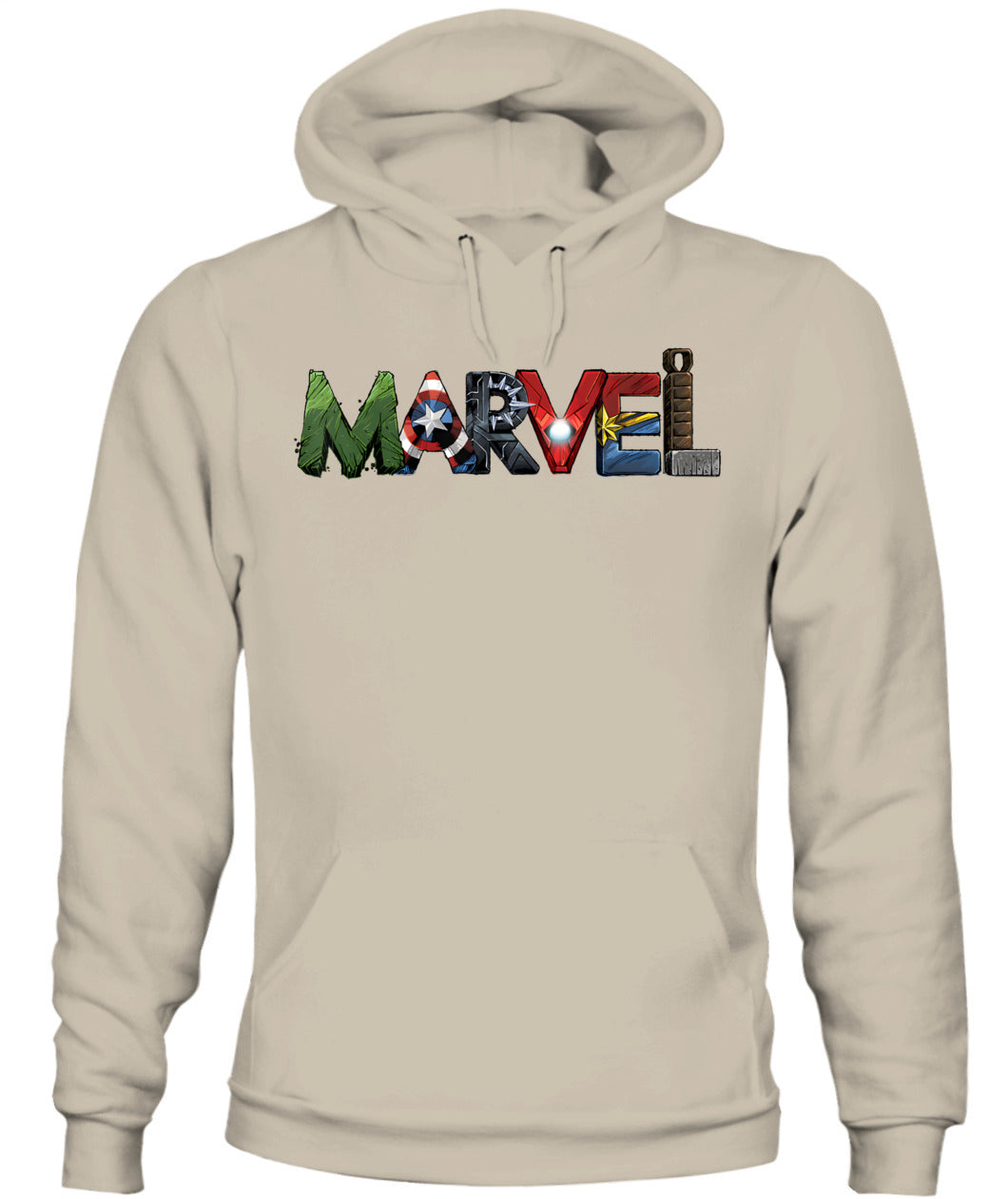 Marvel Avengers Character Text Portrait T-Shirt