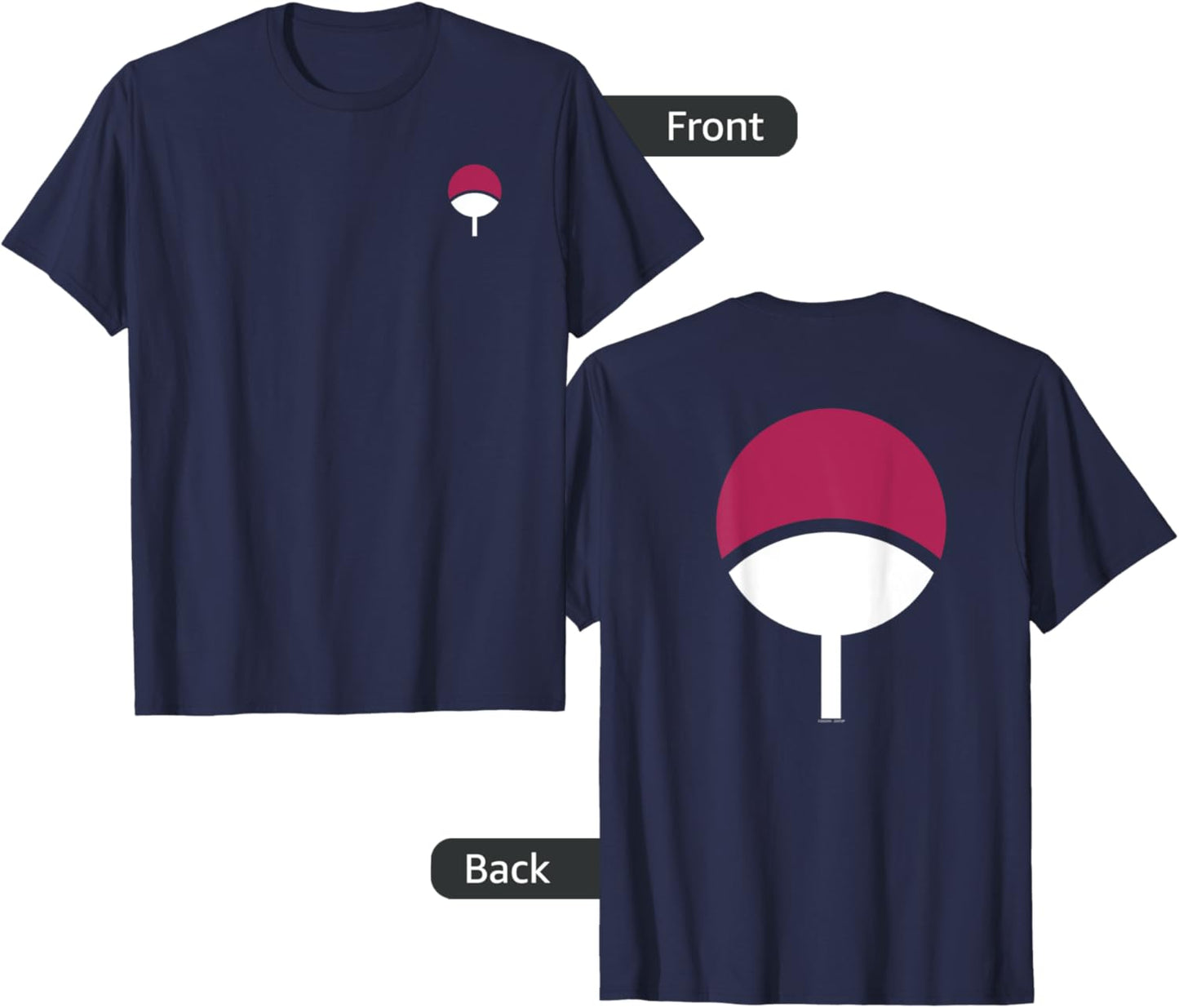 Naruto Shippuden Sasuke Icon Front and Back Anime T-Shirt