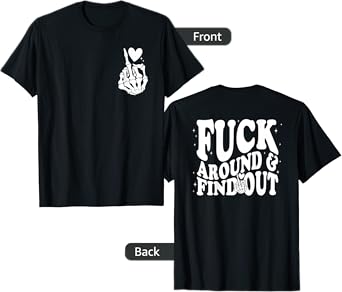 Funny Middle Finger Skeleton Front & Back Graphic T-Shirt