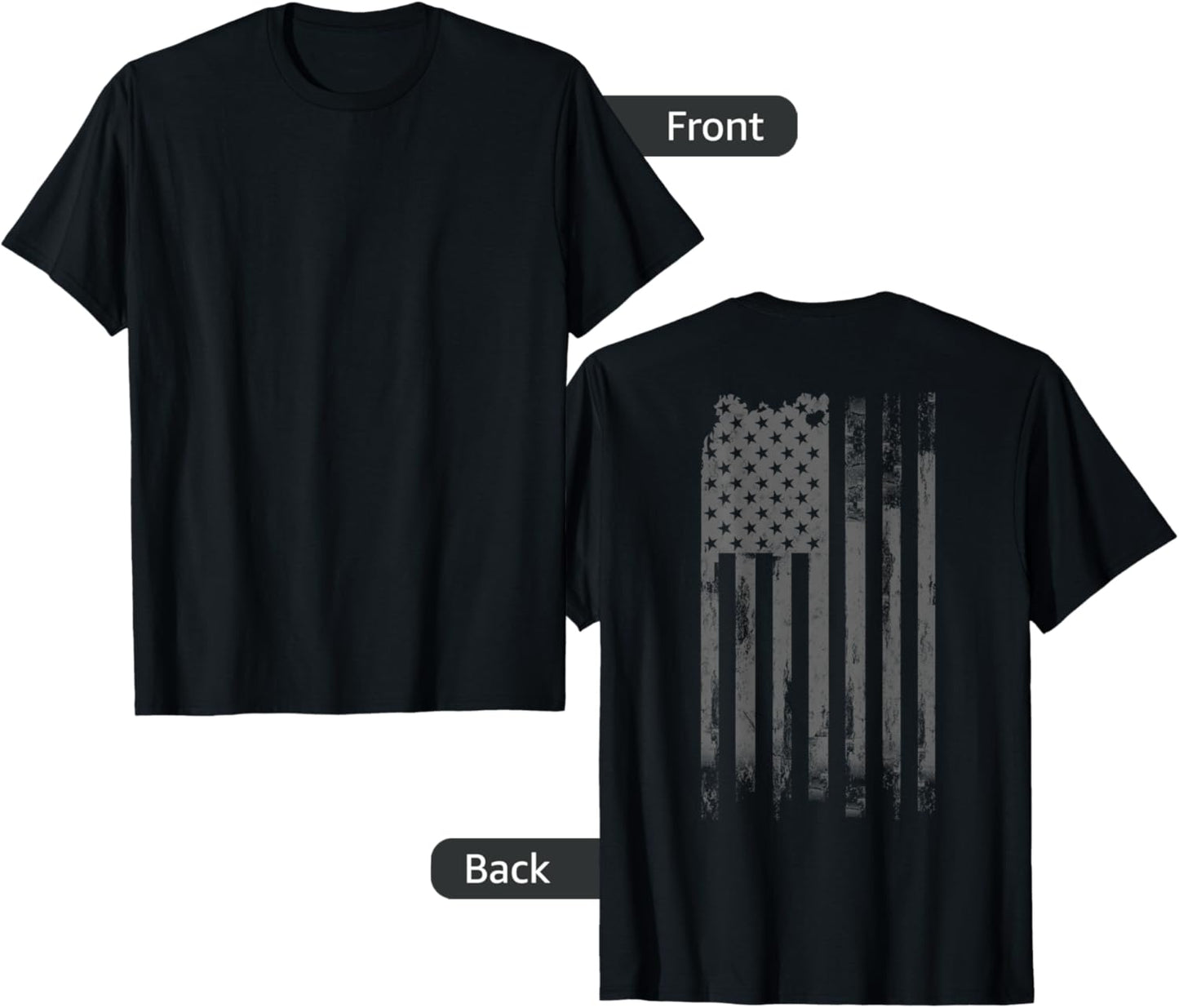 Vintage Patriotic Distressed America USA Flag T-Shirt
