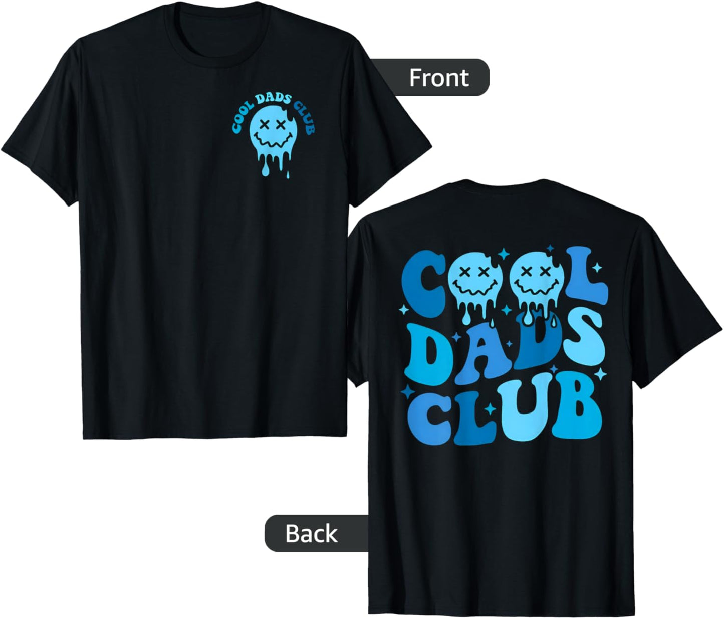 Cool Dads Club Retro Groovy Dad Father's Day T-Shirt