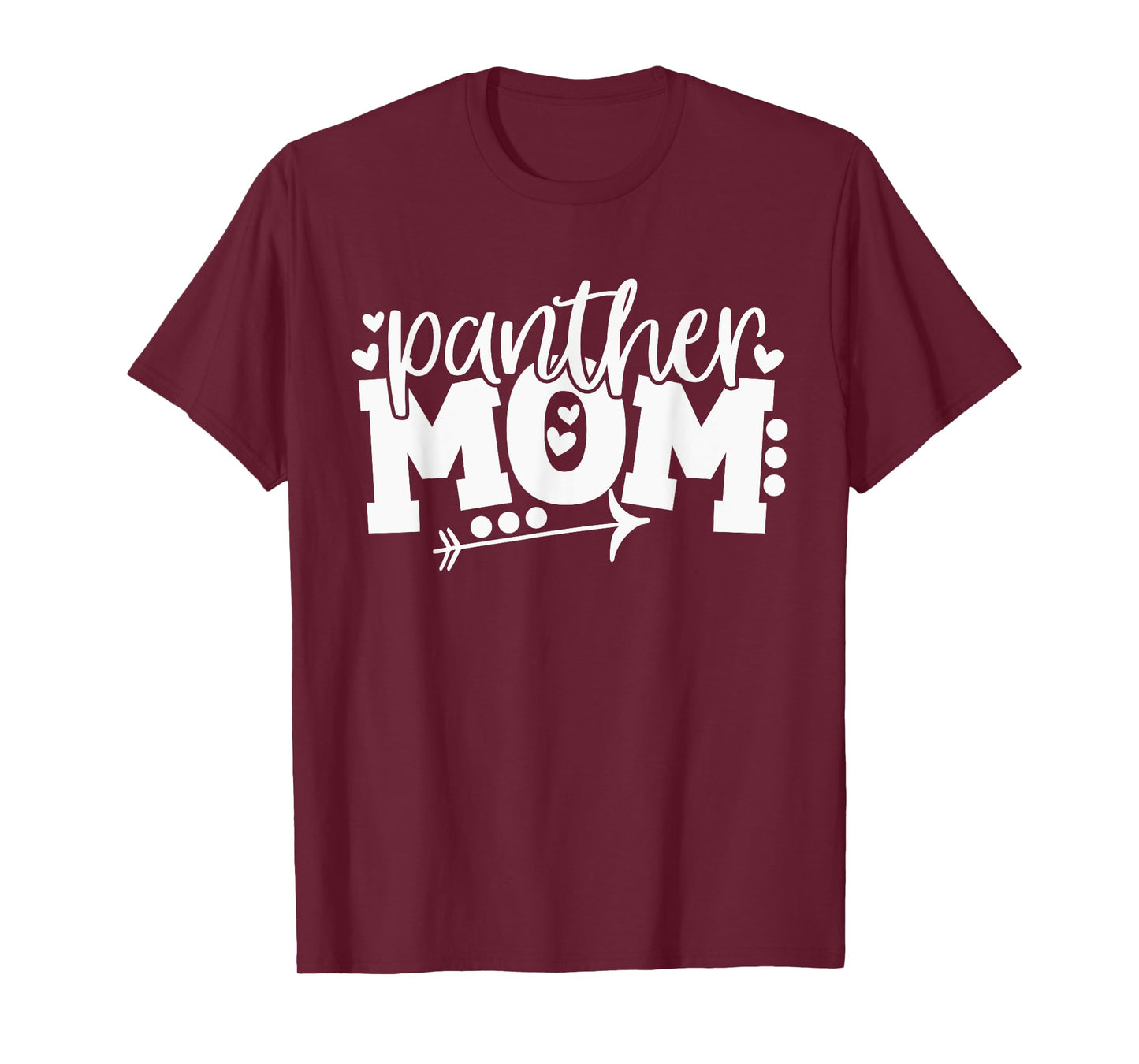 Panther Mom School Sports Fan Team Spirit Arrow T-Shirt