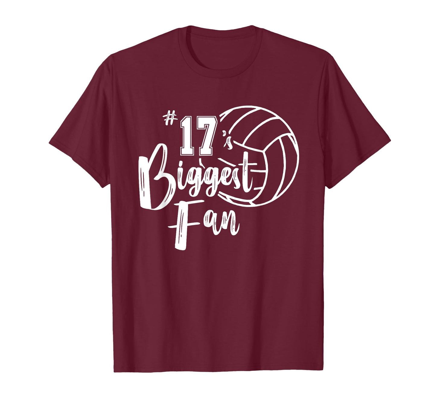 Seventeen 17 Biggest Fan Shirt Volleyball Mom Volleyball Dad T-Shirt