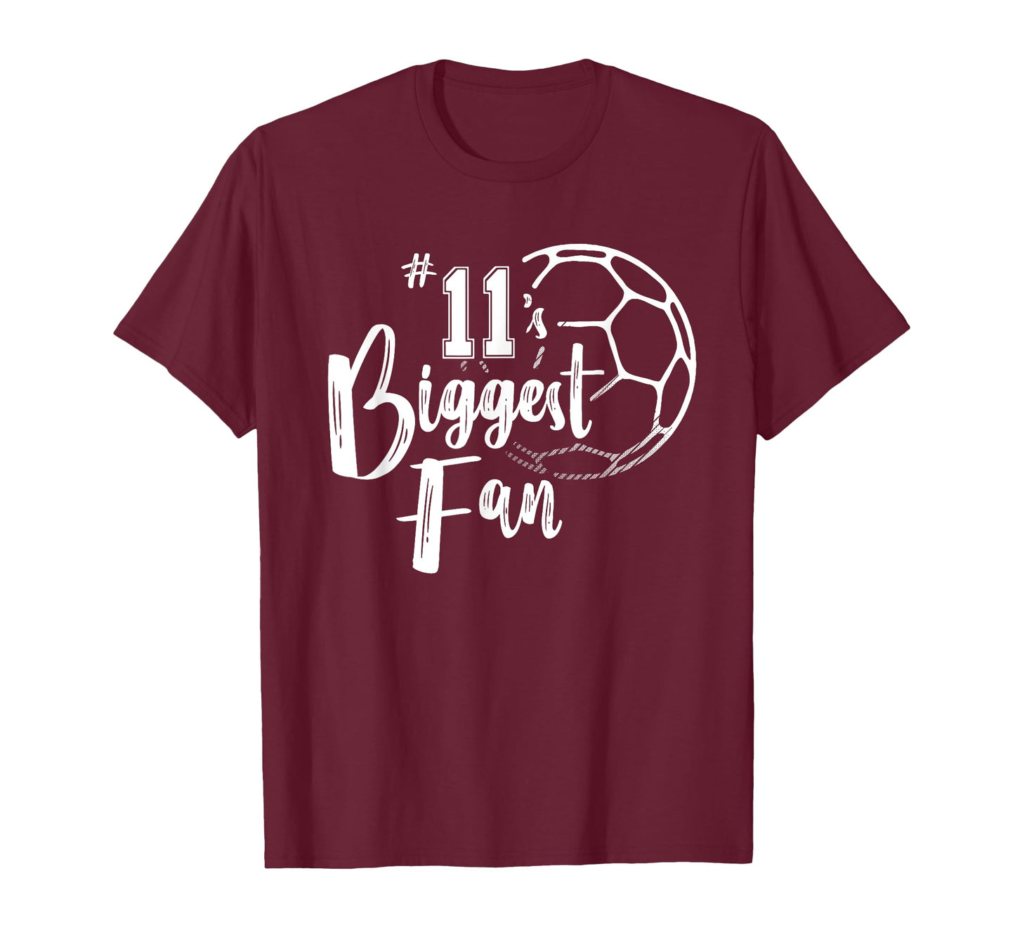 Number 11's Biggest Fan Shirt Soccer Player Mom Dad Family T-Shirt