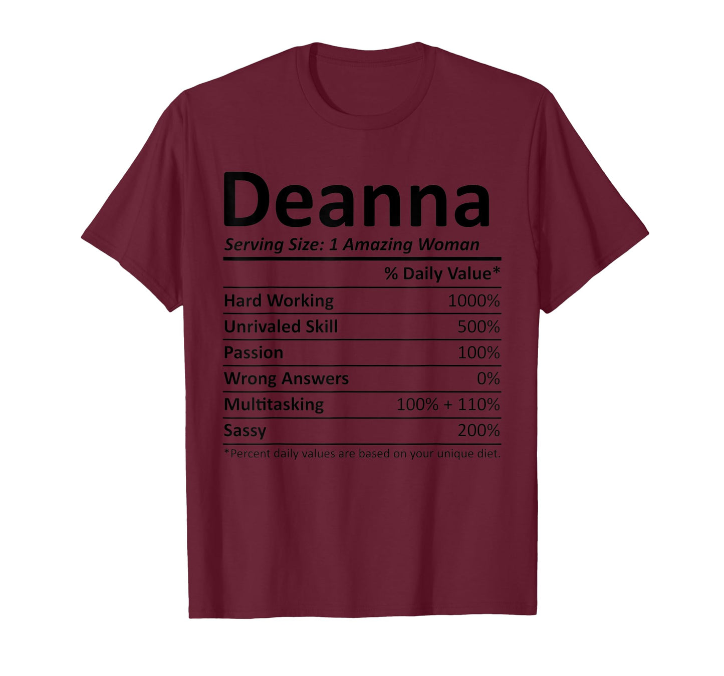 DEANNA Nutrition Personalized Name Funny Christmas Gift Idea T-Shirt