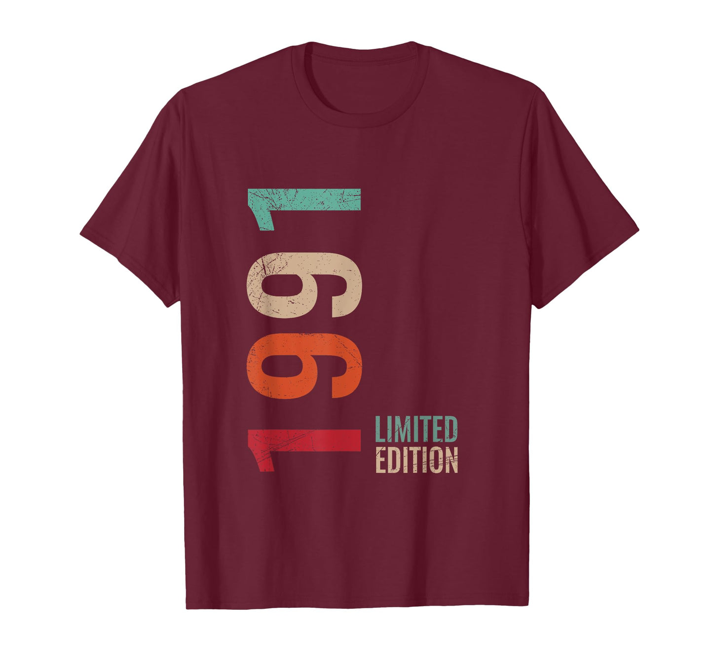 34th Birthday Husband Wife Son Daughter 34 Years Old 1991 T-Shirt