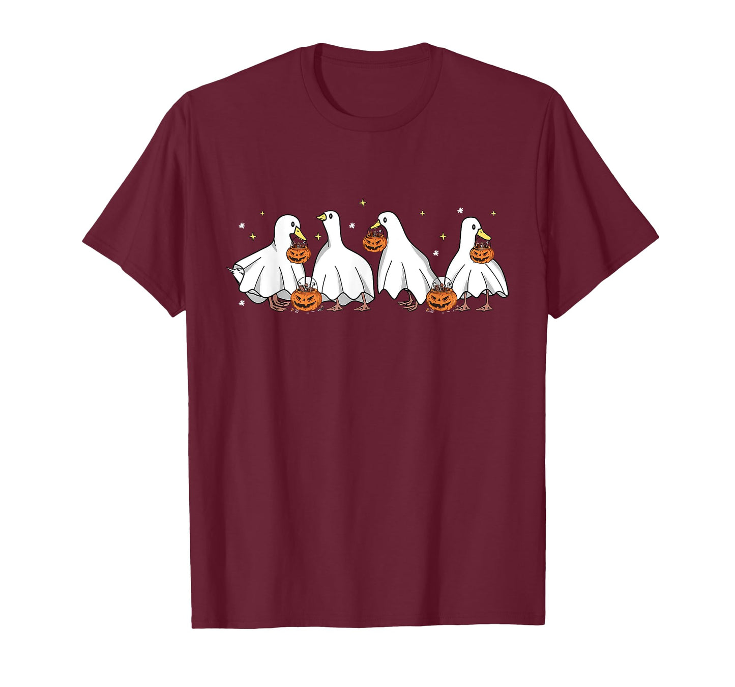 Duck Halloween Cute Ghost Ducks Halloween Farmer Duck Lover T-Shirt
