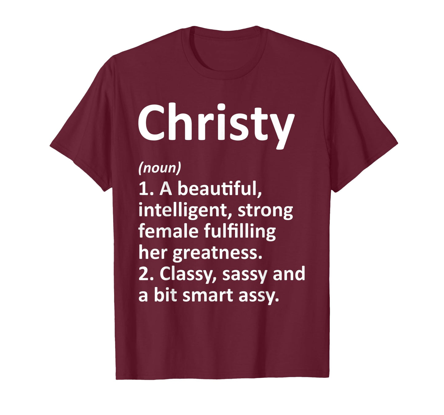 CHRISTY Definition Personalized Name Funny Christmas Gift T-Shirt