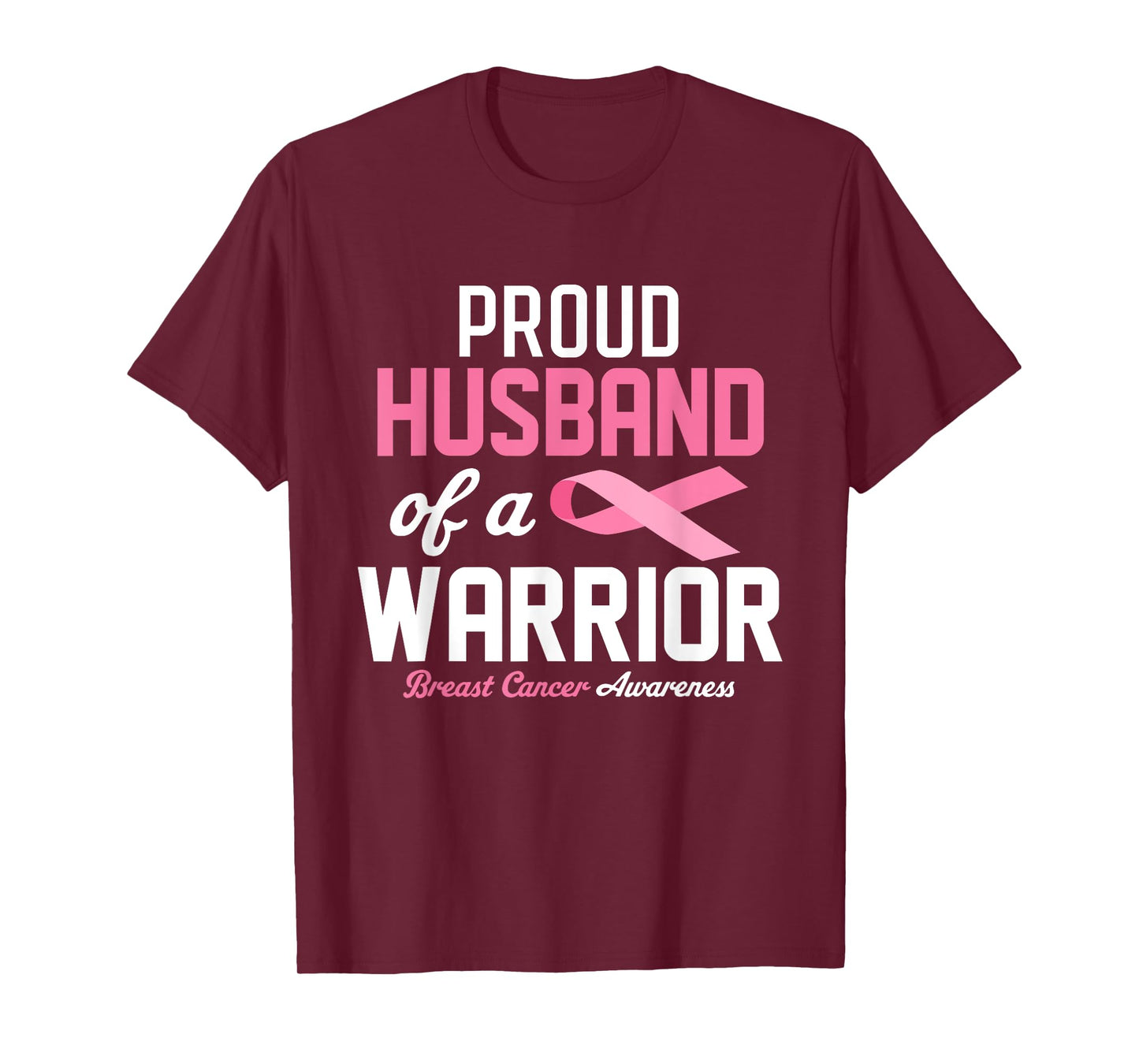 Proud Husband Of A Warrior Breast Cancer Awareness Supporter T-Shirt
