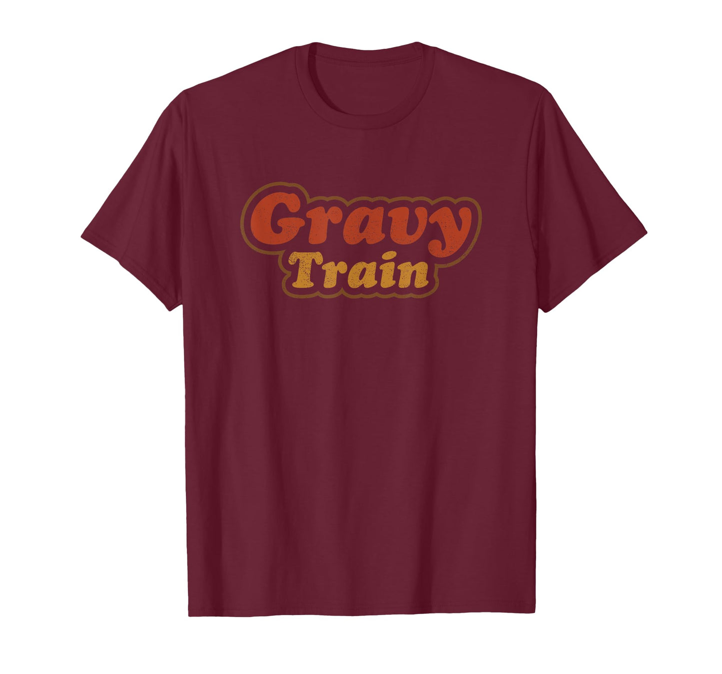 Funny Turkey Gravy Train Thanksgiving Retro Vintage Top T-Shirt