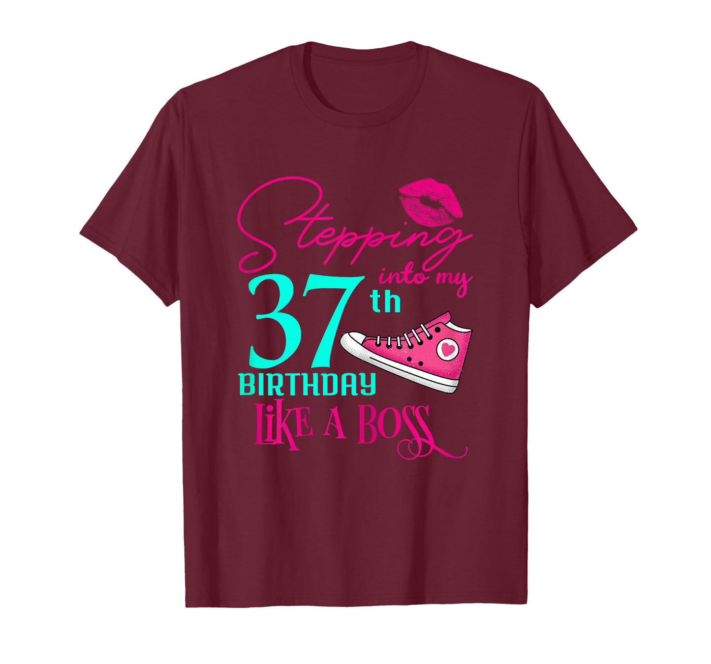 37th Birthday Funny Pink Woman Gift T-Shirt