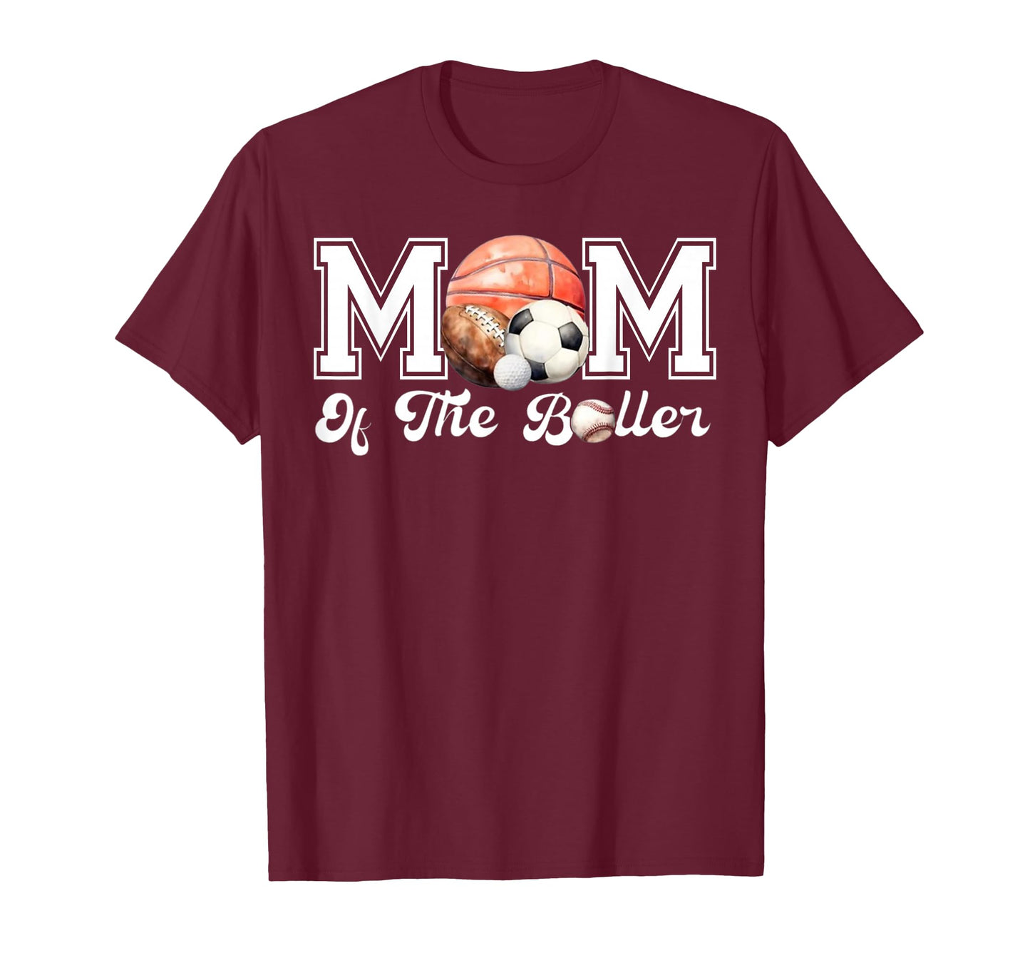 Mom of The Birthday Boller Born 2 Ball Matching Family Party T-Shirt