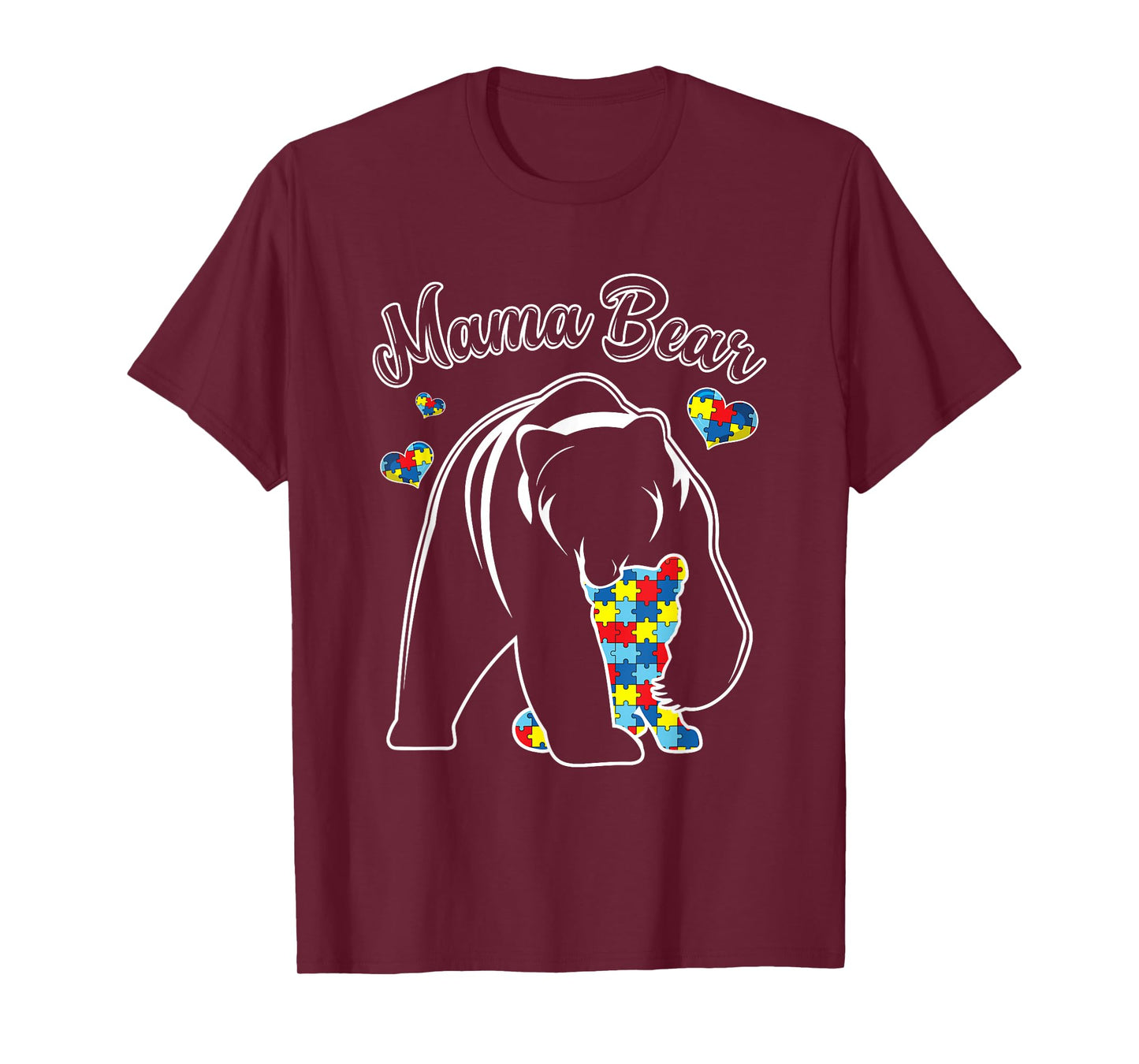 Cute Mama Bear Autism Awareness Autistic Family Lover T-Shirt