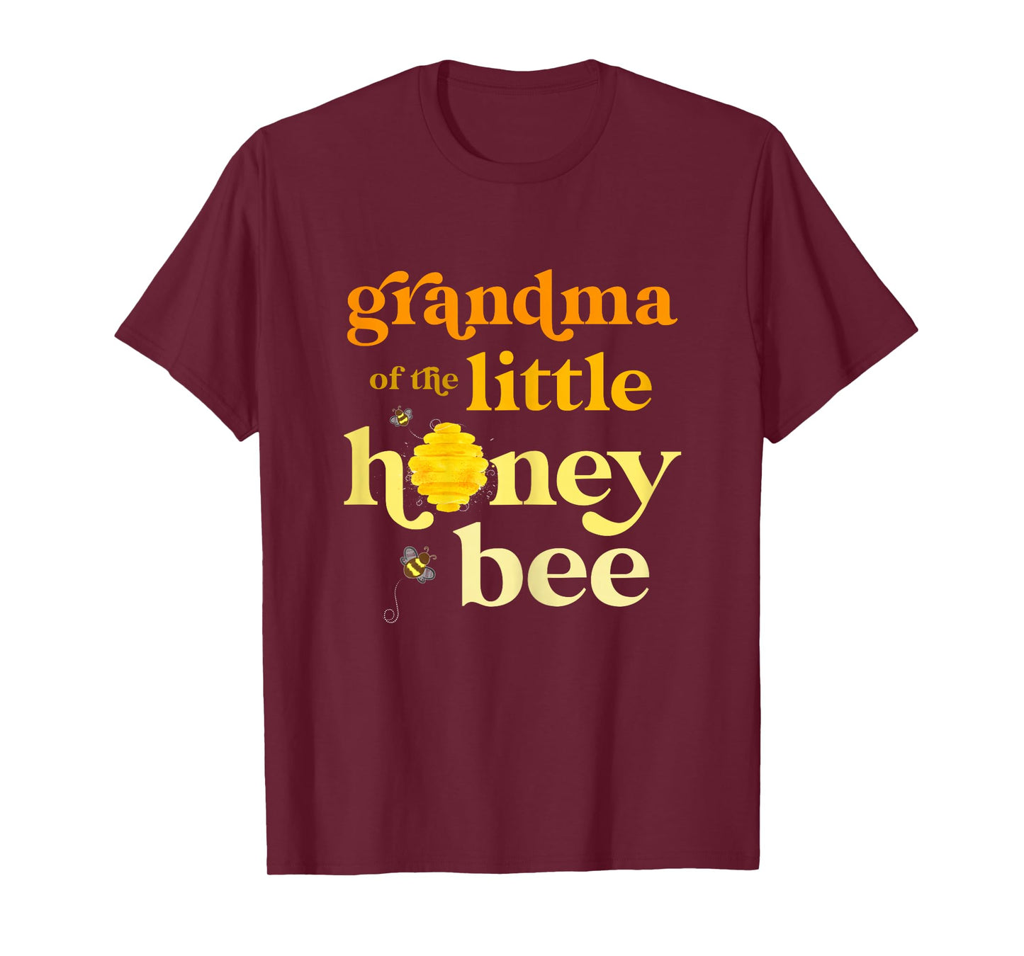 Womens Grandma Little Honey Bee Birthday Gender Reveal Baby Shower T-Shirt