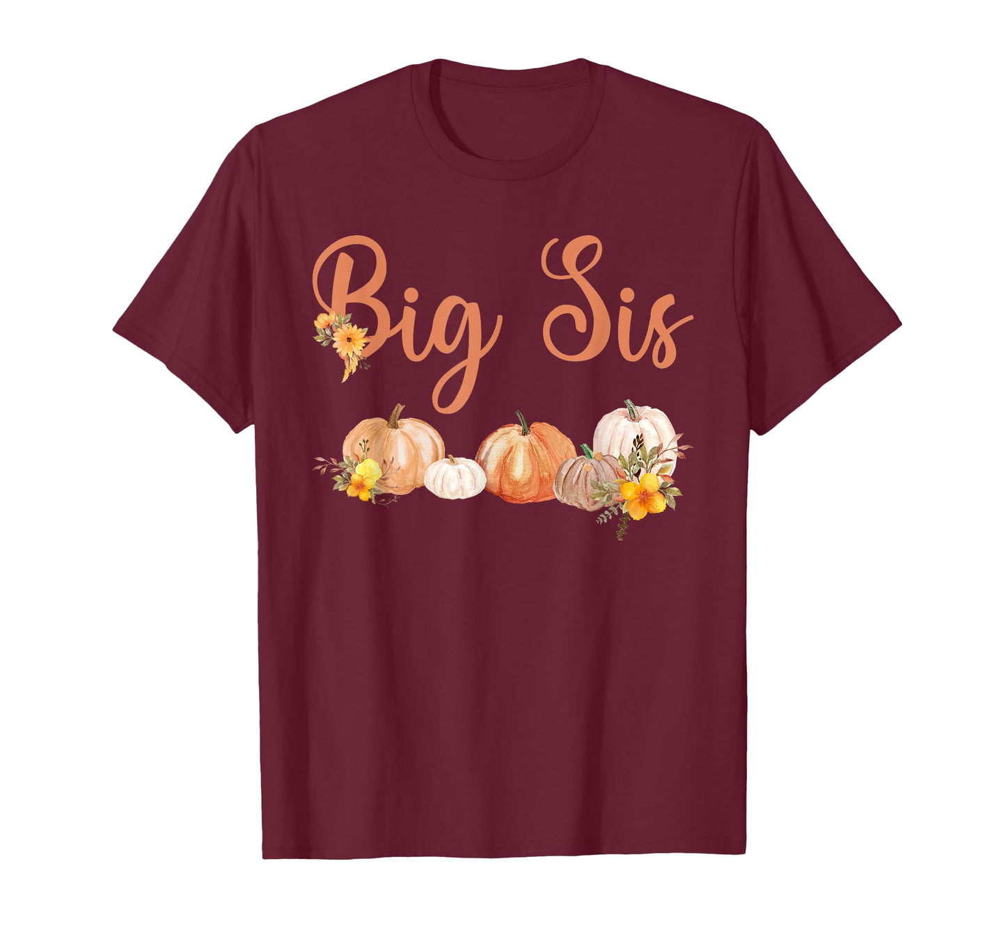 Big Sister of Little Pumpkin First Birthday Autumn Pumpkin T-Shirt