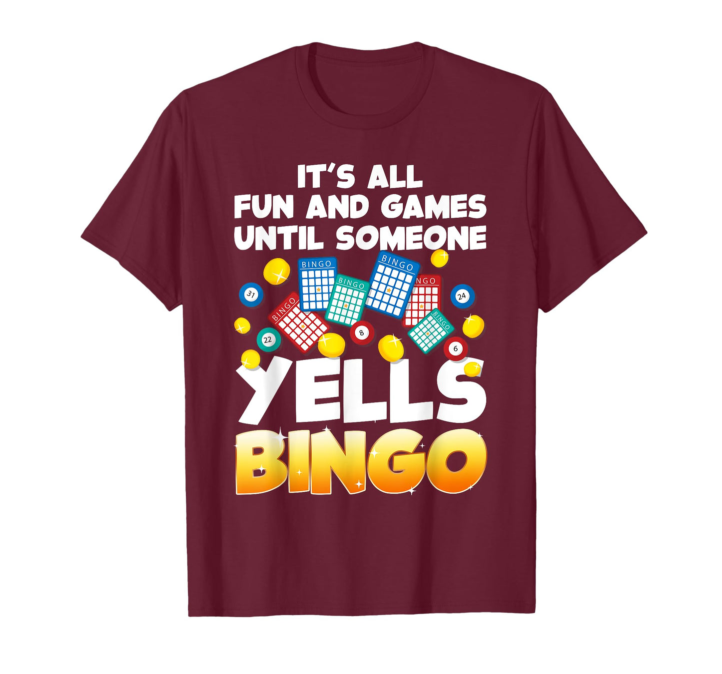 Best Bingo Novelty For Men Women Bingo Lover Bingo Player T-Shirt
