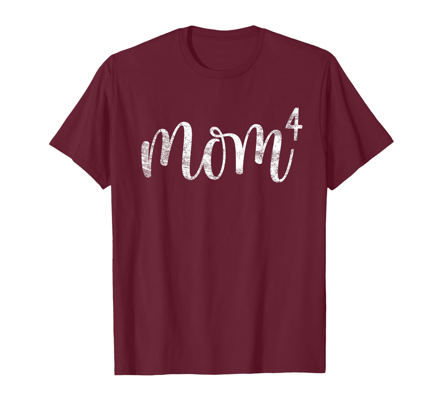Mom4 Mom of 4 Mother of Four Kids Mama Gifts Mothers Day T-Shirt