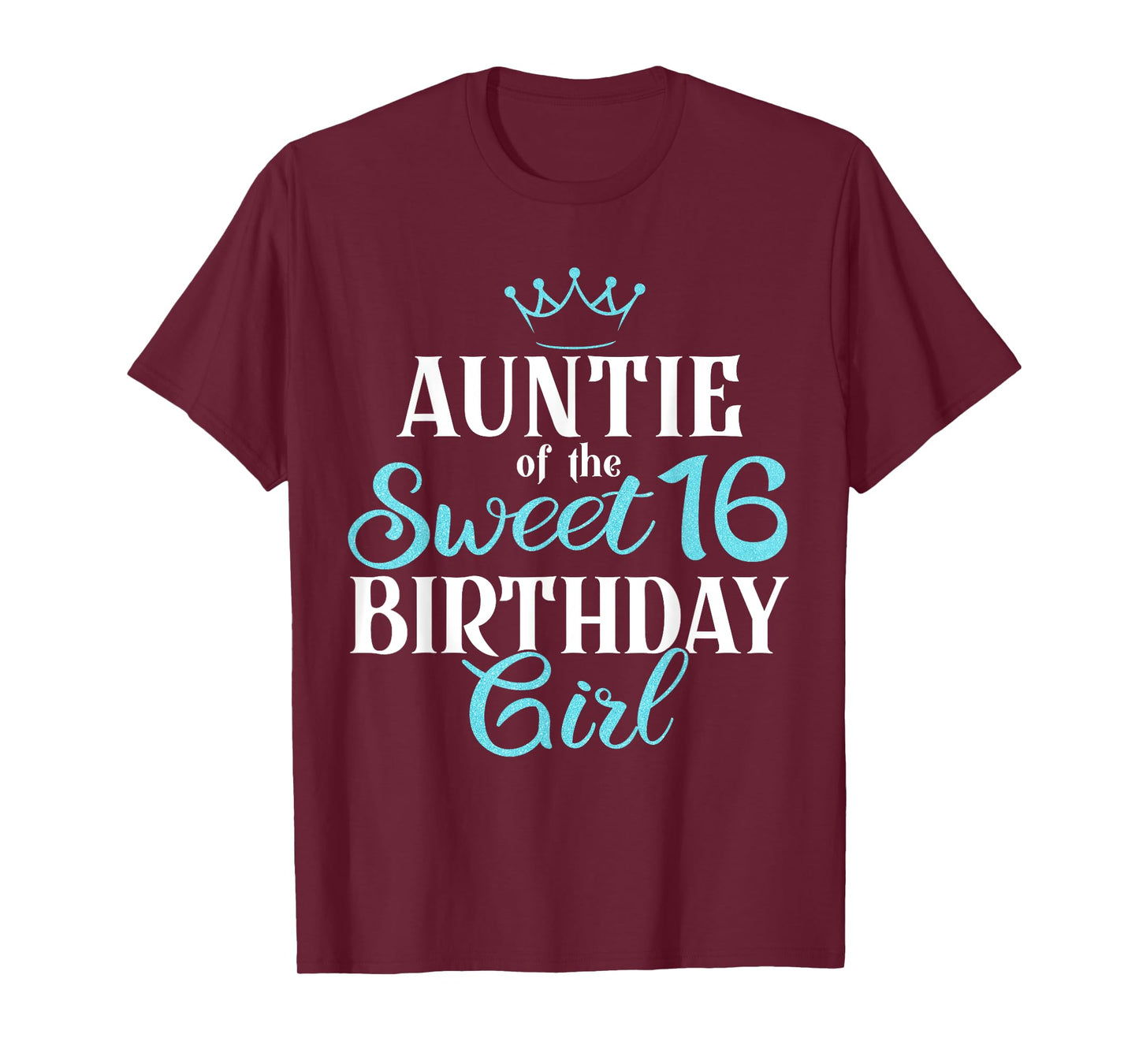 Uncle Of Sweet 16th Birthday Sixteen Squad Bday Party Blue T-Shirt