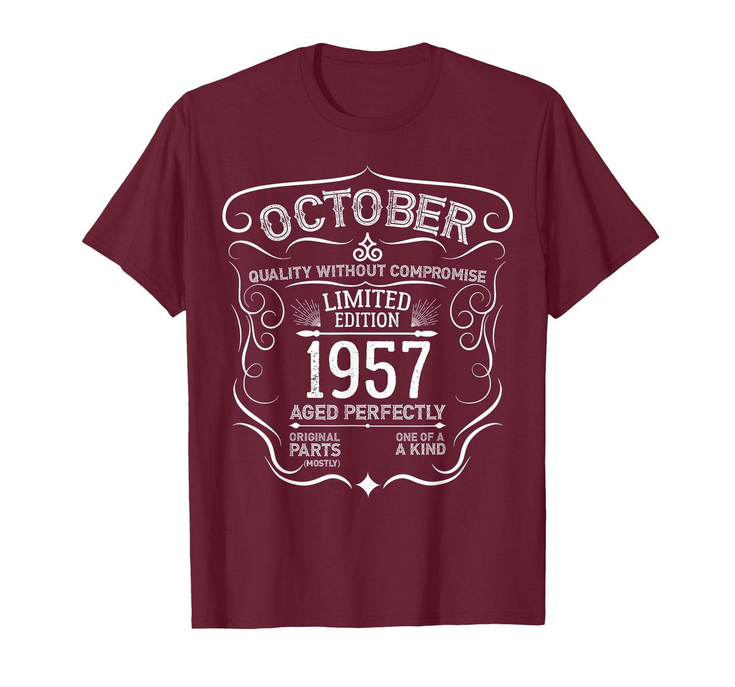 Vintage Limited Edition 1957 October Birthday T Shirt