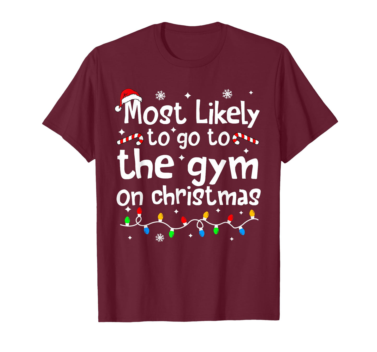 Most Likely to The Gym On Christmas Workout Matching Family T-Shirt