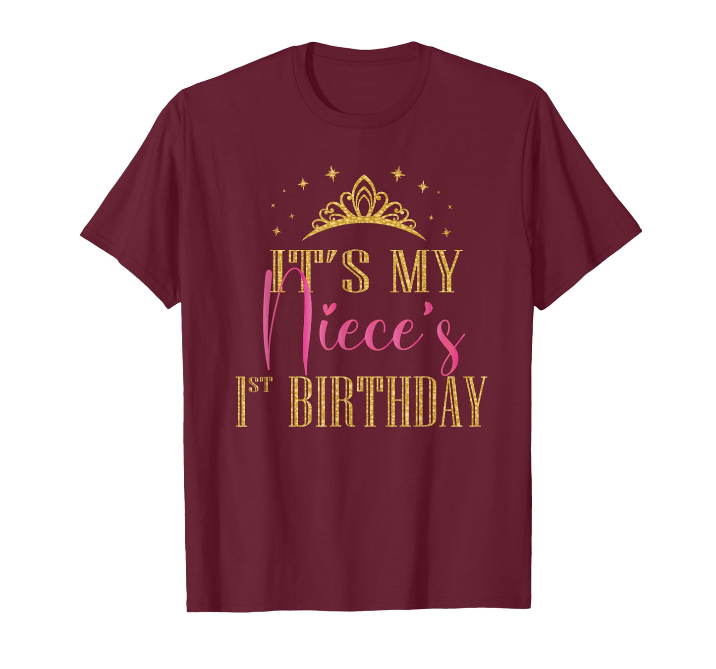 It's My Niece's 1st Birthday Girls Party Family Matching T-Shirt