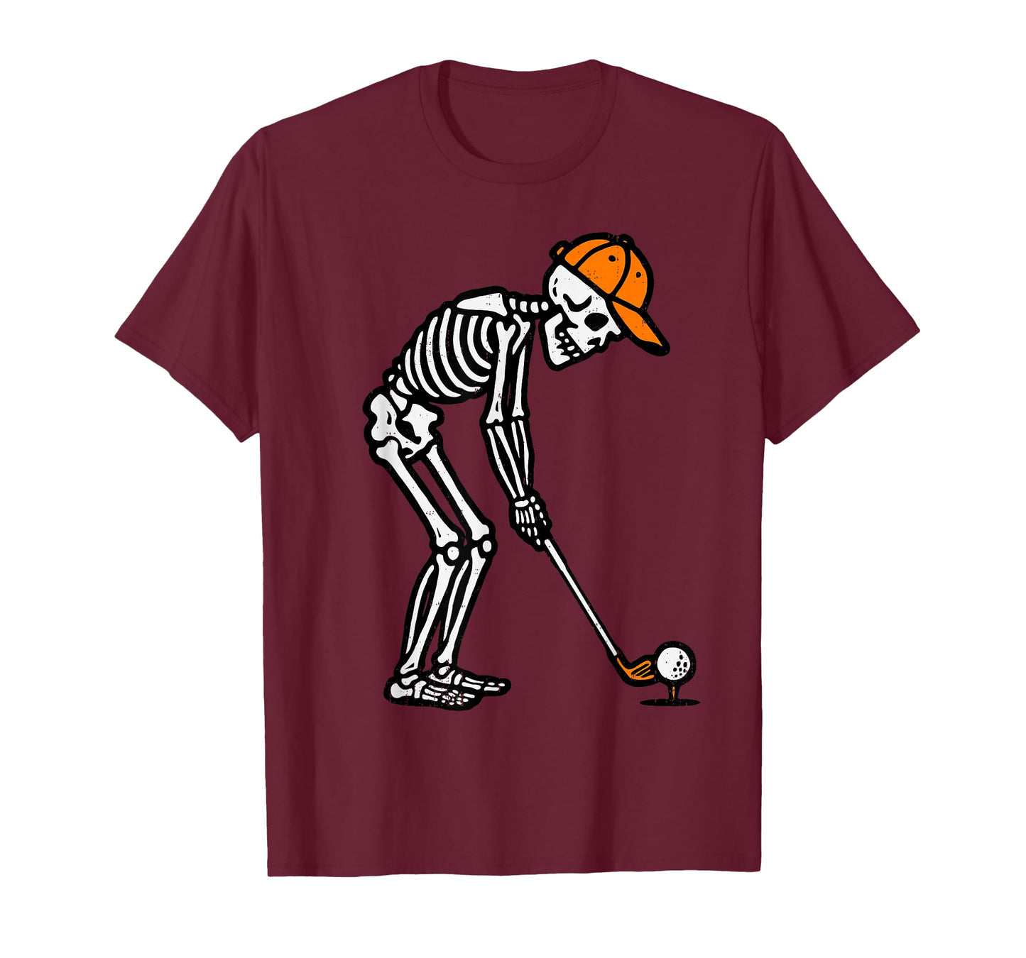 Skeleton Golf Halloween Golfer Costume Dad Mens Boys Kids T-Shirt