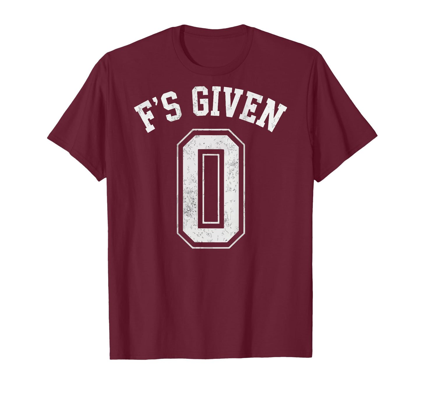 0 Zero F's Given Funny Sarcastic Attitude (B) T-Shirt