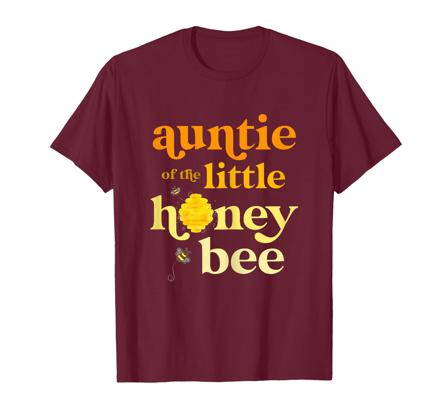 Auntie Little Honey Bee Birthday Gender Reveal Baby Shower T-Shirt
