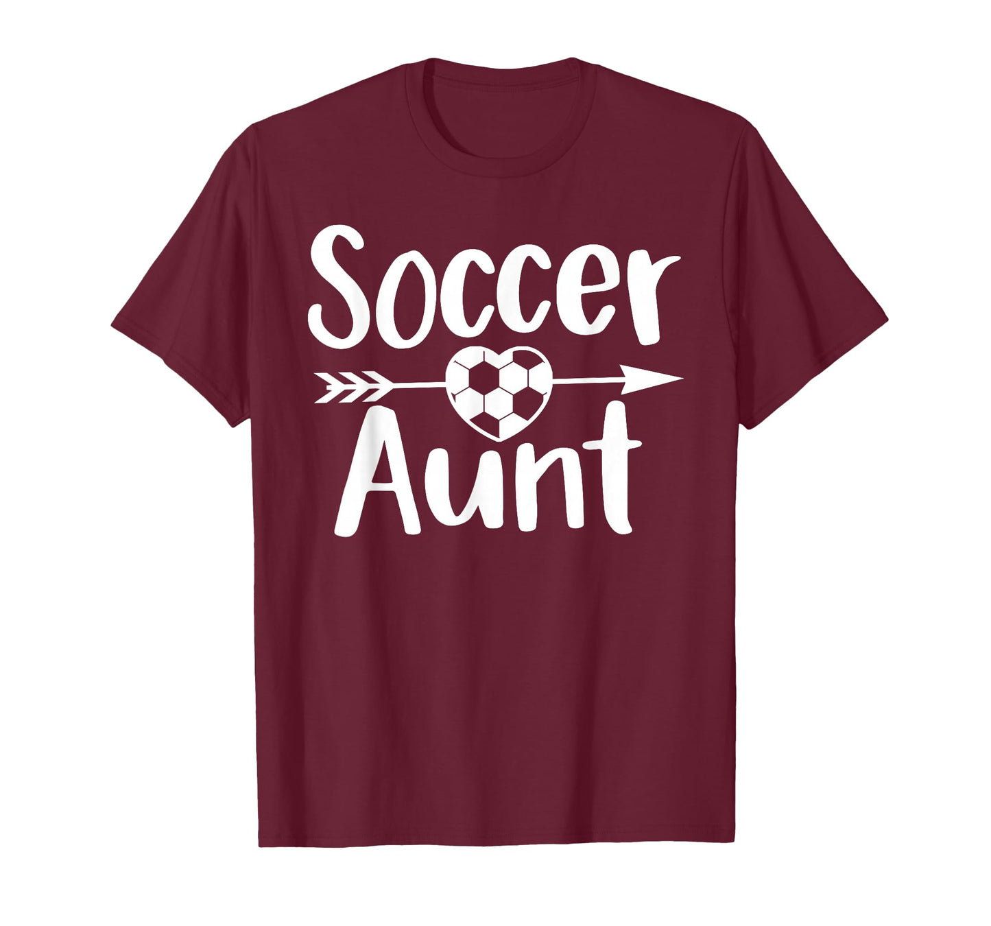 Soccer Aunt Heart Sport Lover Auntie Mother's Day T-Shirt