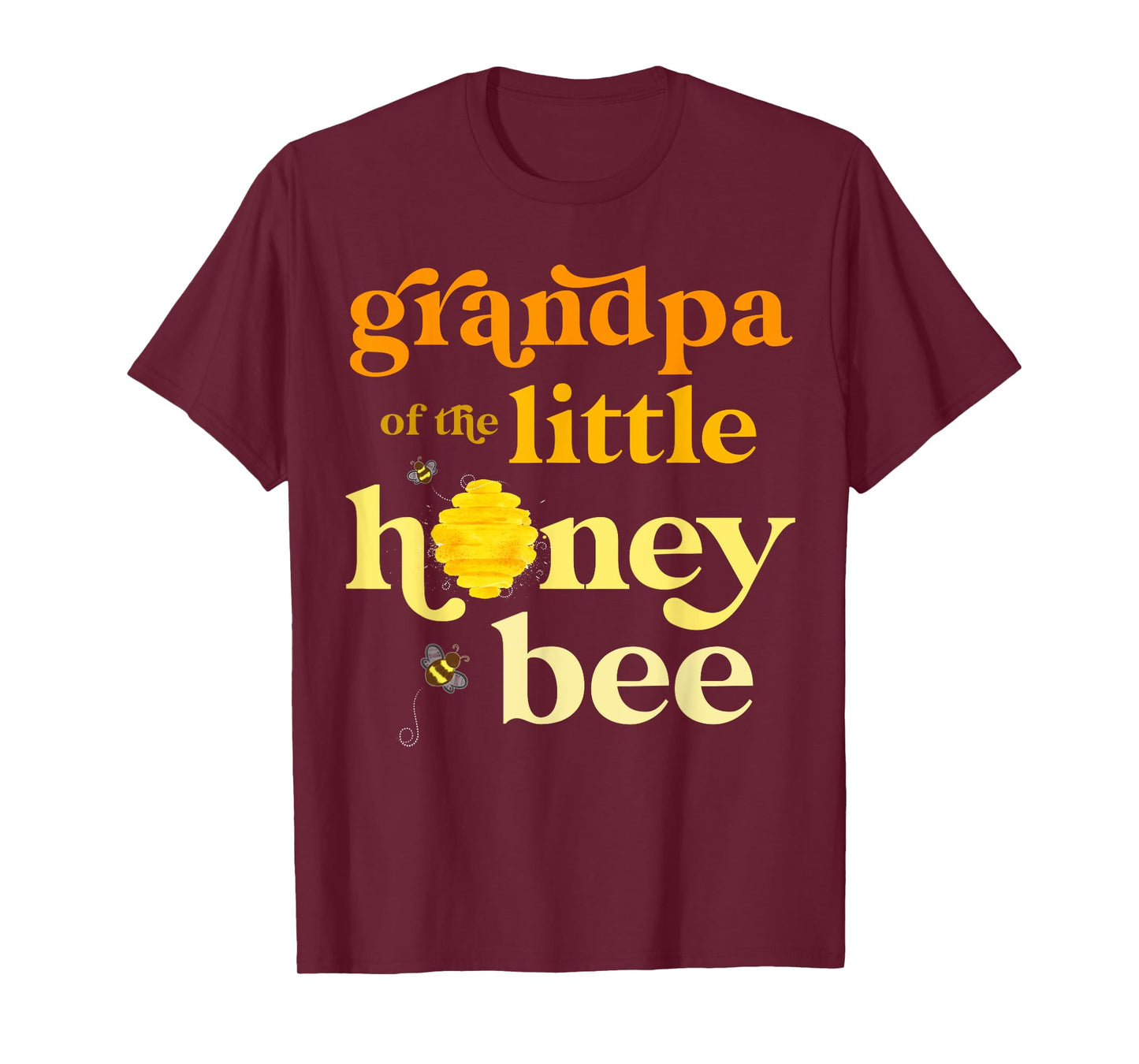 Grandpa Little Honey Bee Birthday Gender Reveal Baby Shower T-Shirt