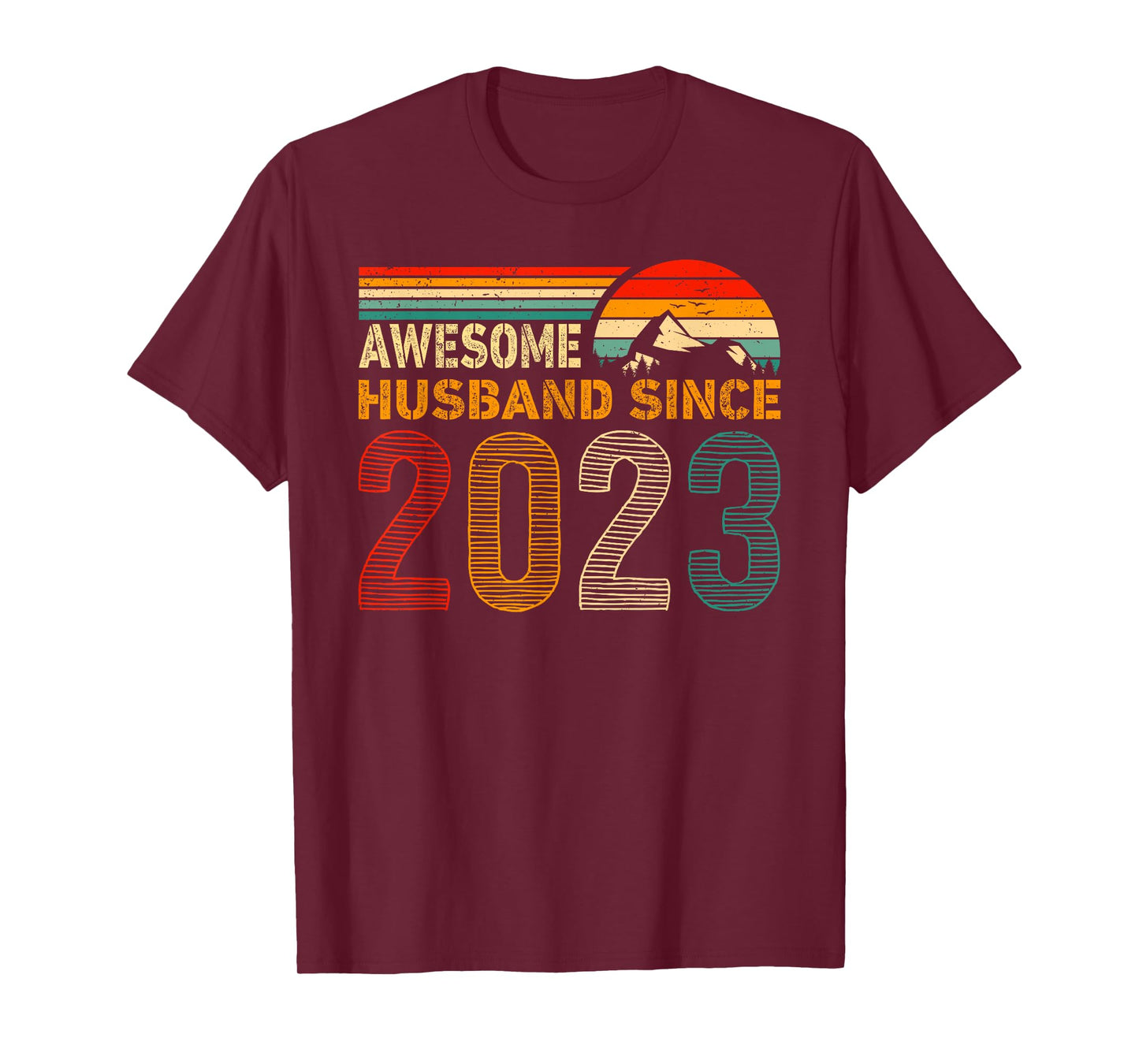 Awesome Husband Since 2023 Couples 2023 Wedding Anniversary T-Shirt