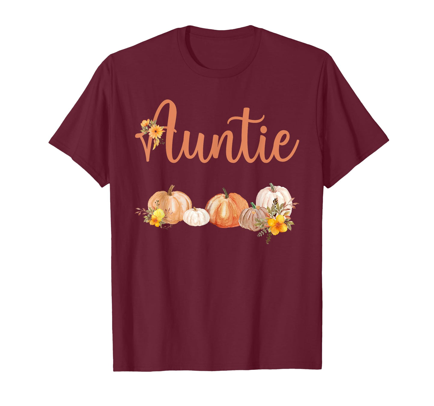 Auntie of Little Pumpkin First Birthday Autumn Pumpkin T-Shirt