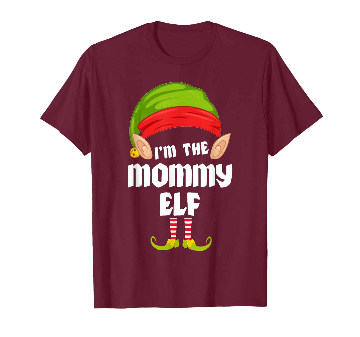 Funny Mommy Elf Matching Family Group PJ Christmas T-Shirt