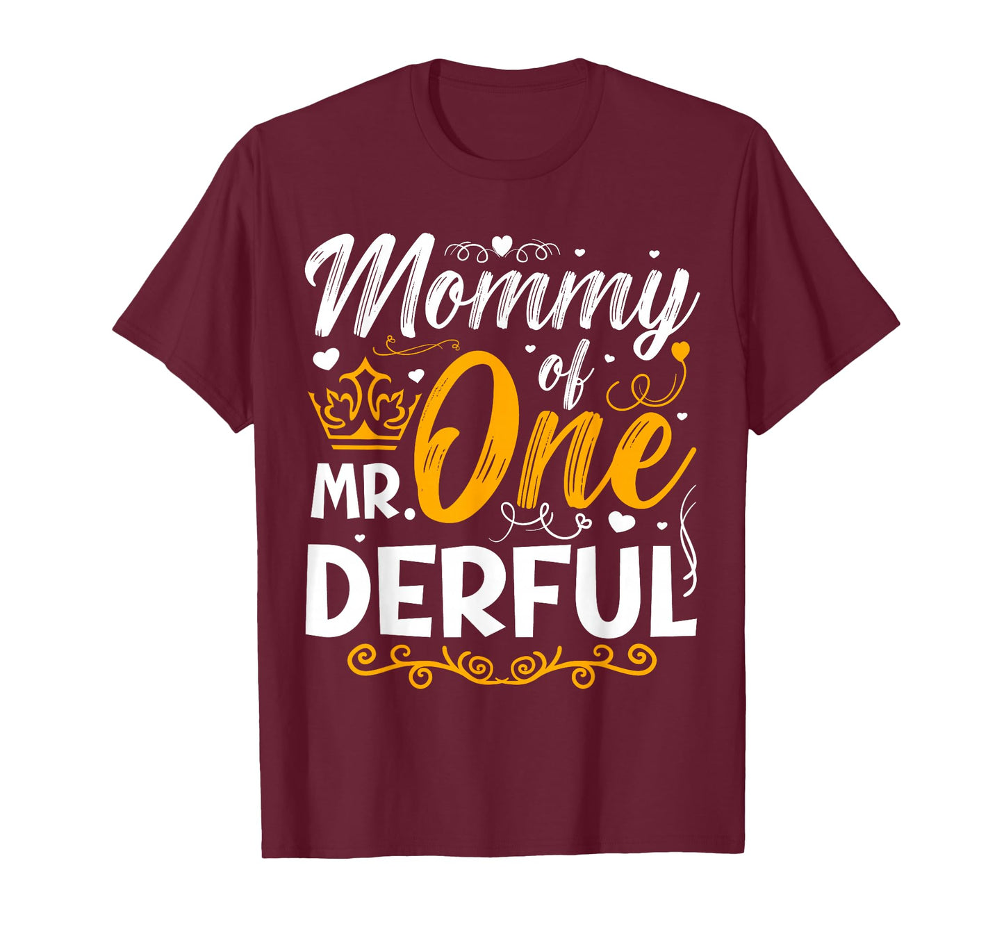 Mommy of Mr One Derful Party Matching Family 1st Birthday T-Shirt