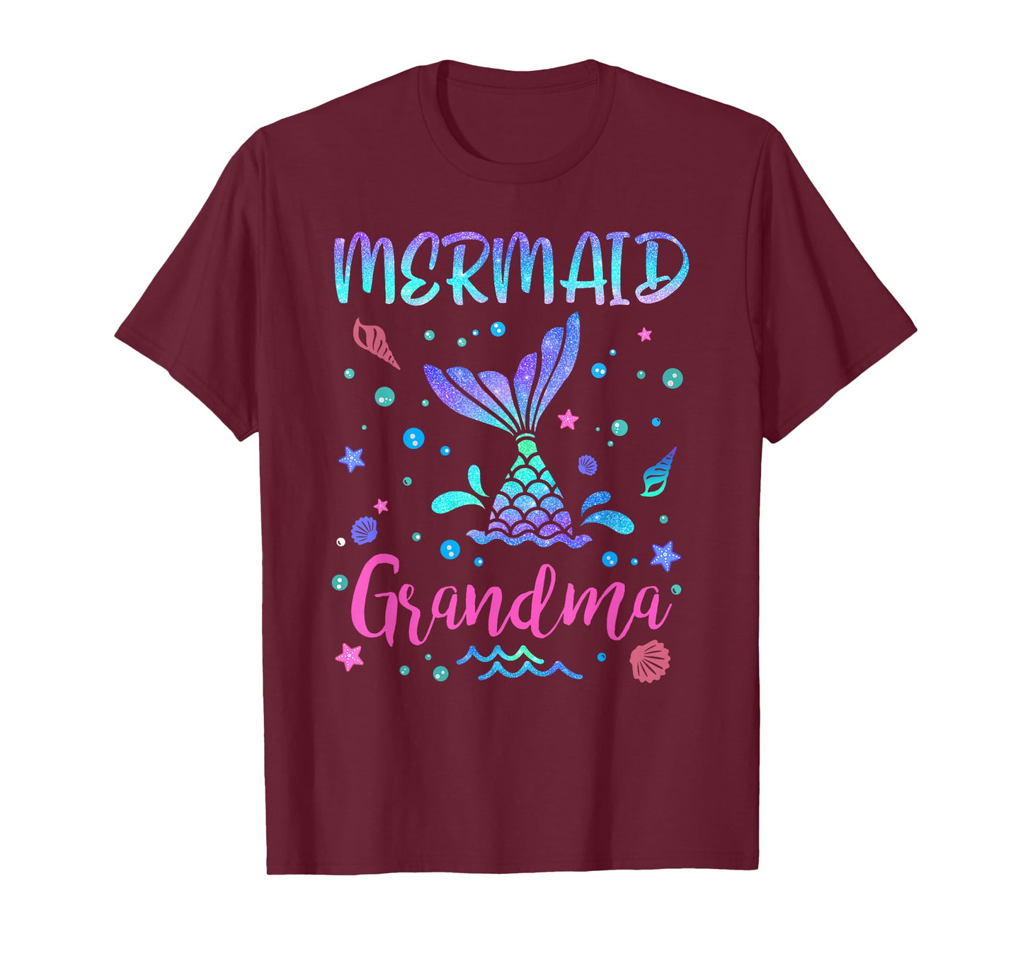 Birthday Mermaid Grandma Matching Family Bday Party Squad T-Shirt