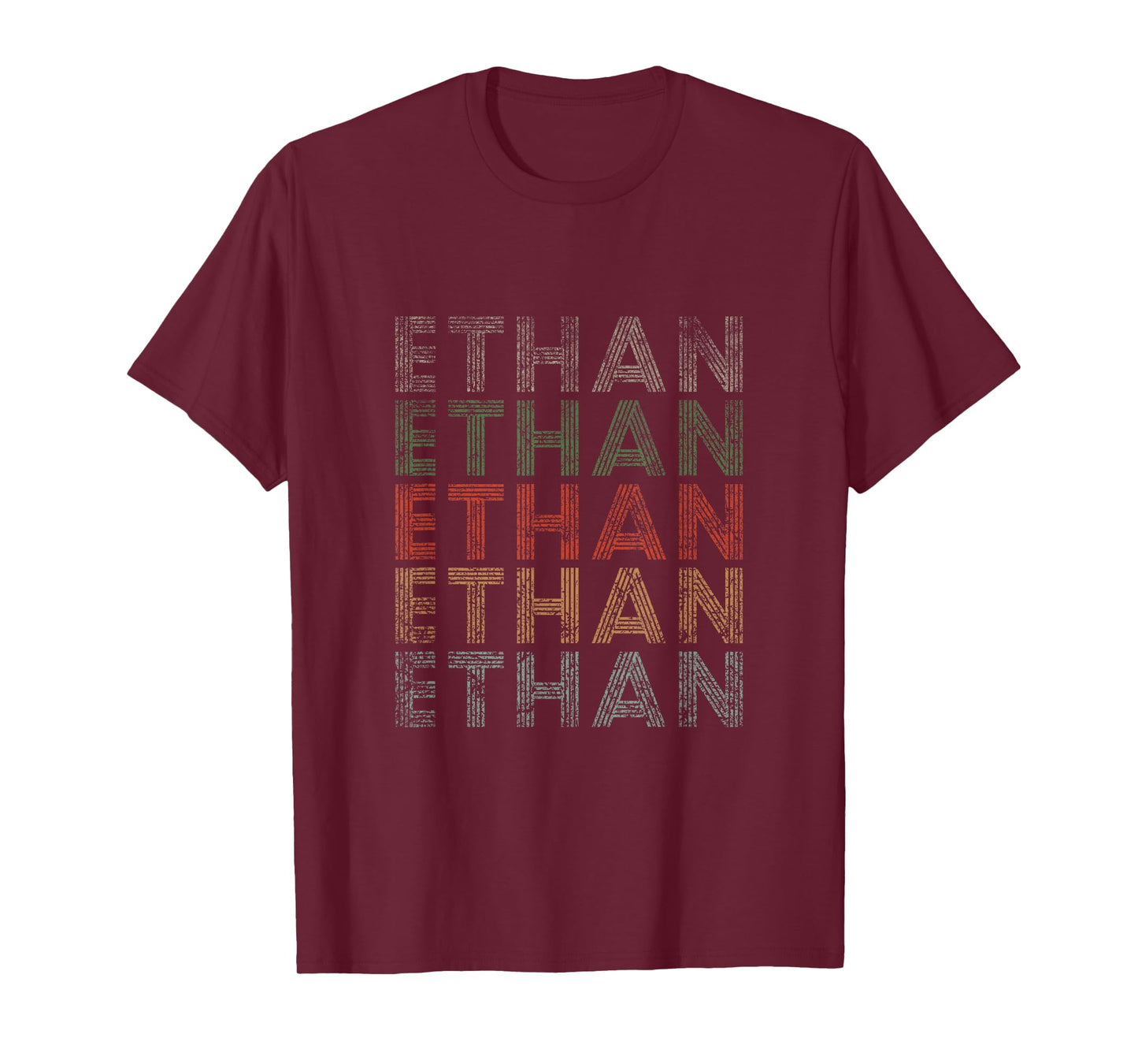 Ethan First Name Grunge Style Vintage Retro T-Shirt
