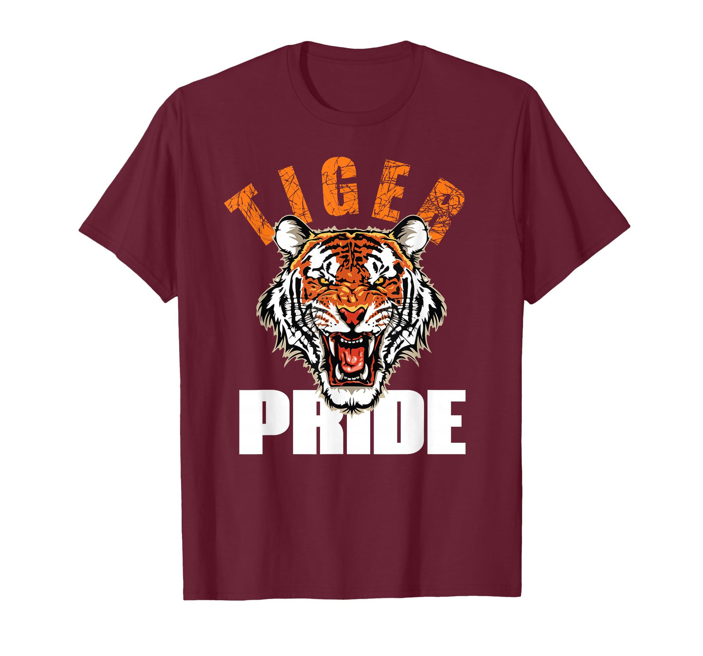 Tiger Pride Retro Jersey Style Tee Tiger School Sports Team T-Shirt