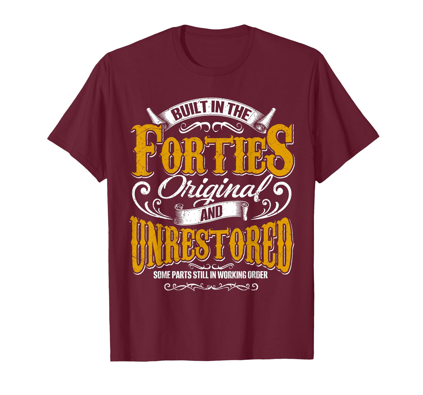 Built In The 40s Forties Vintage Classic Funny 80th Birthday T-Shirt
