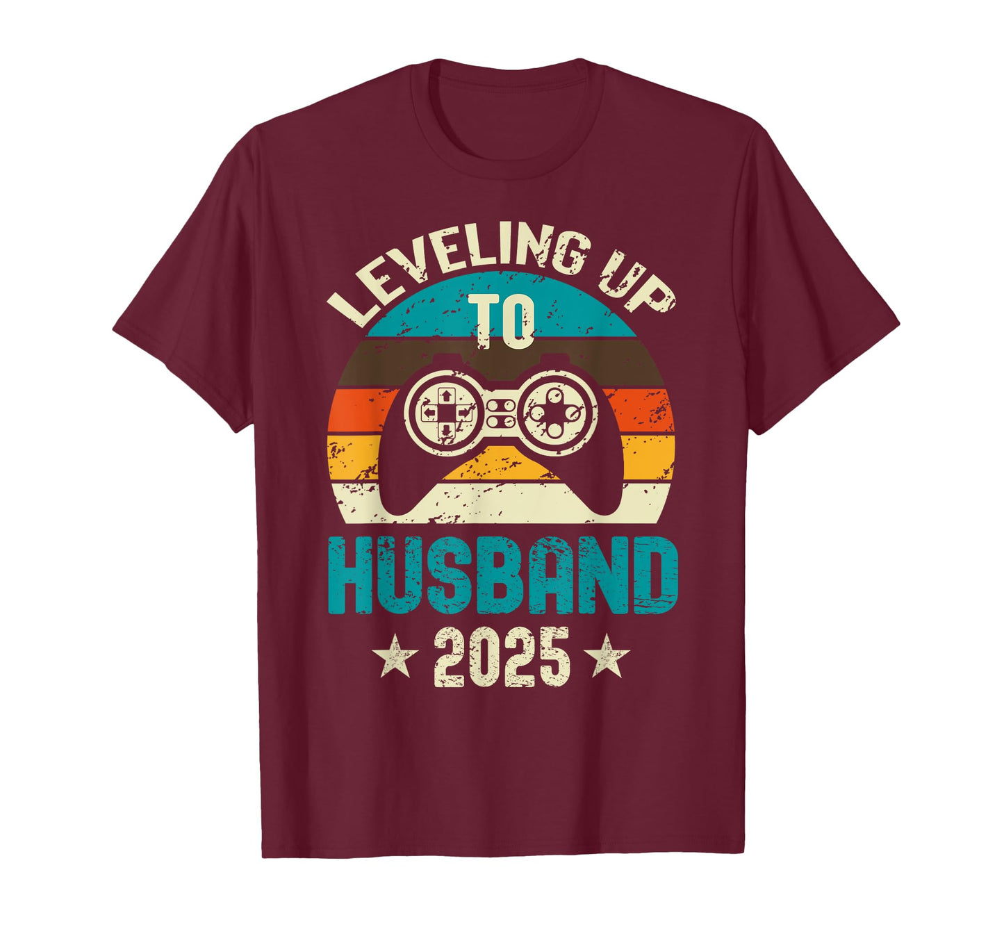Leveling Up To Husband 2025 Future Groom Bachelor Party T-Shirt
