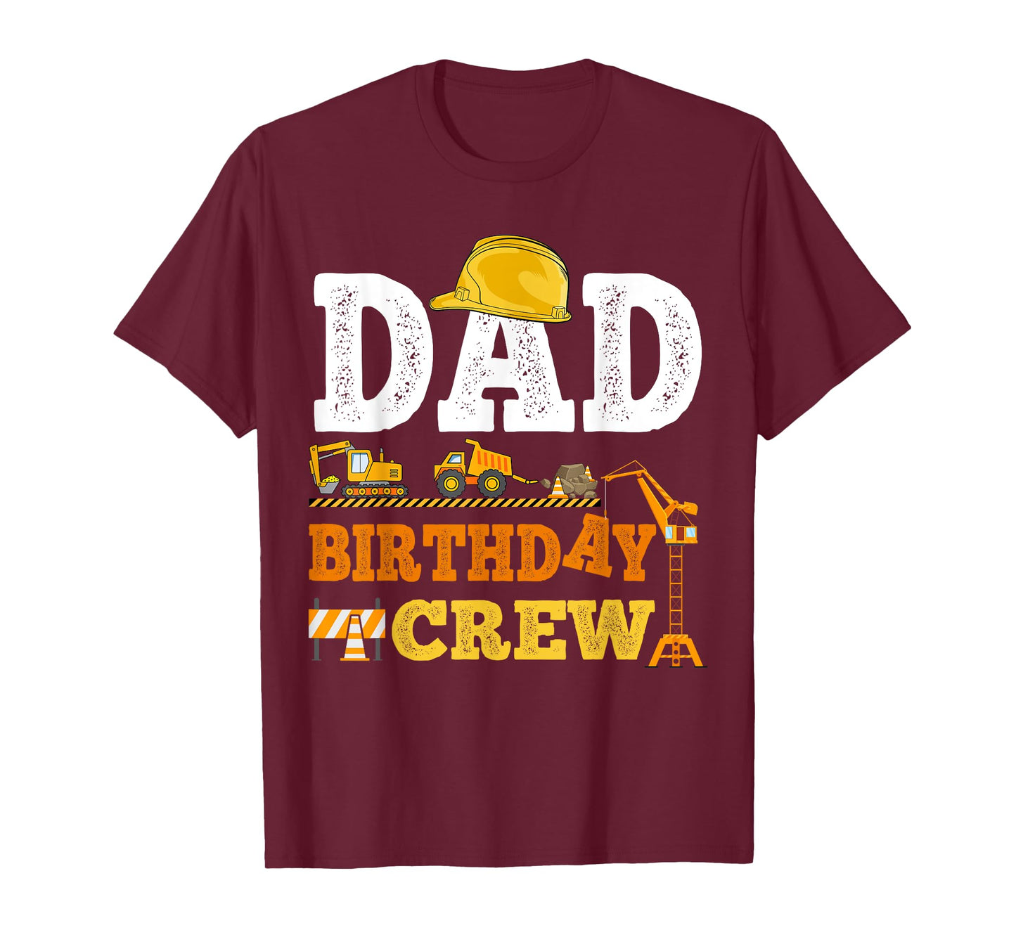 Dad Birthday Crew Construction Excavator Kids Family Set T-Shirt