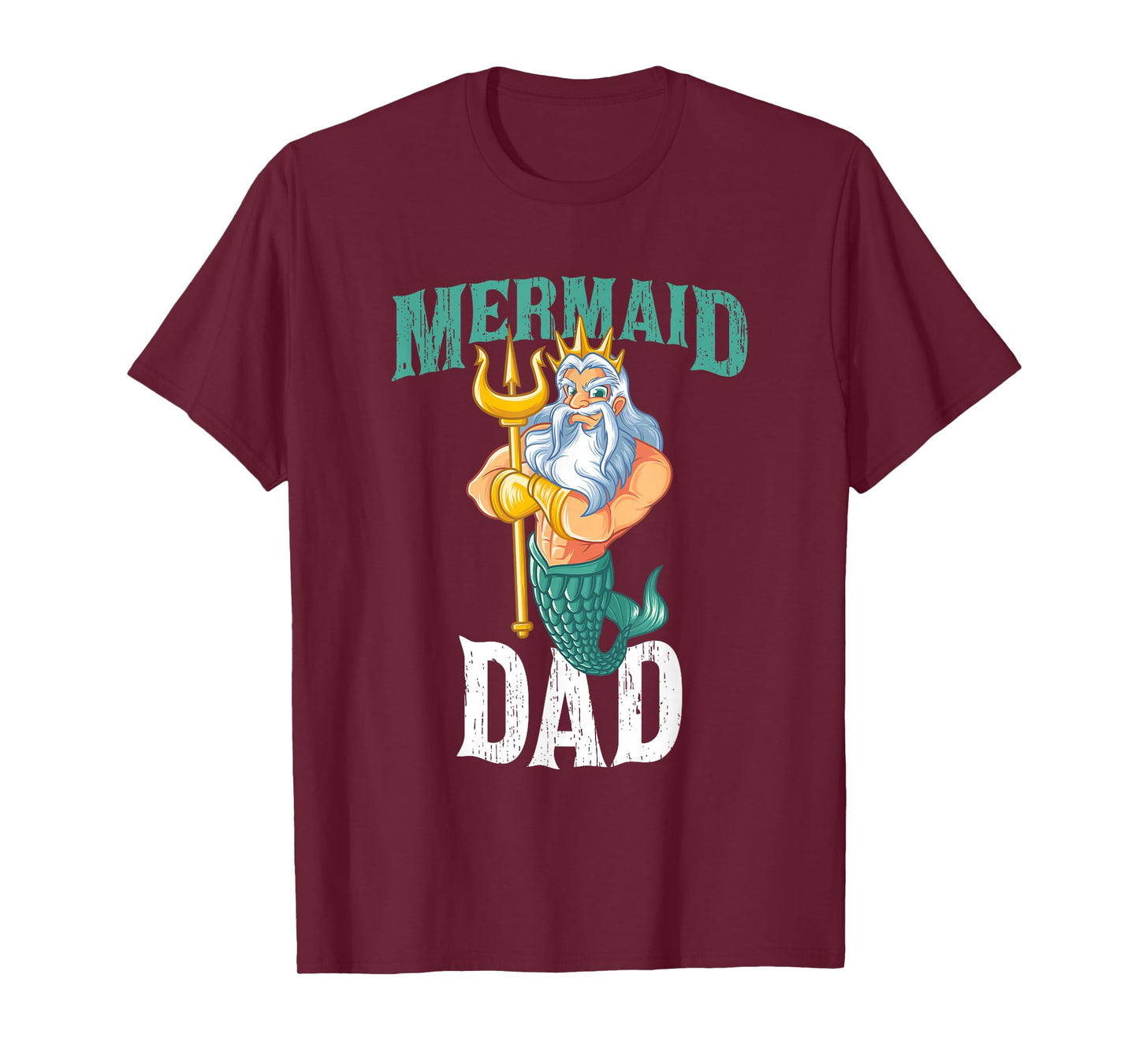 Funny Mermaid Dad Daddy Merman Security Birthday Men Gifts T-Shirt