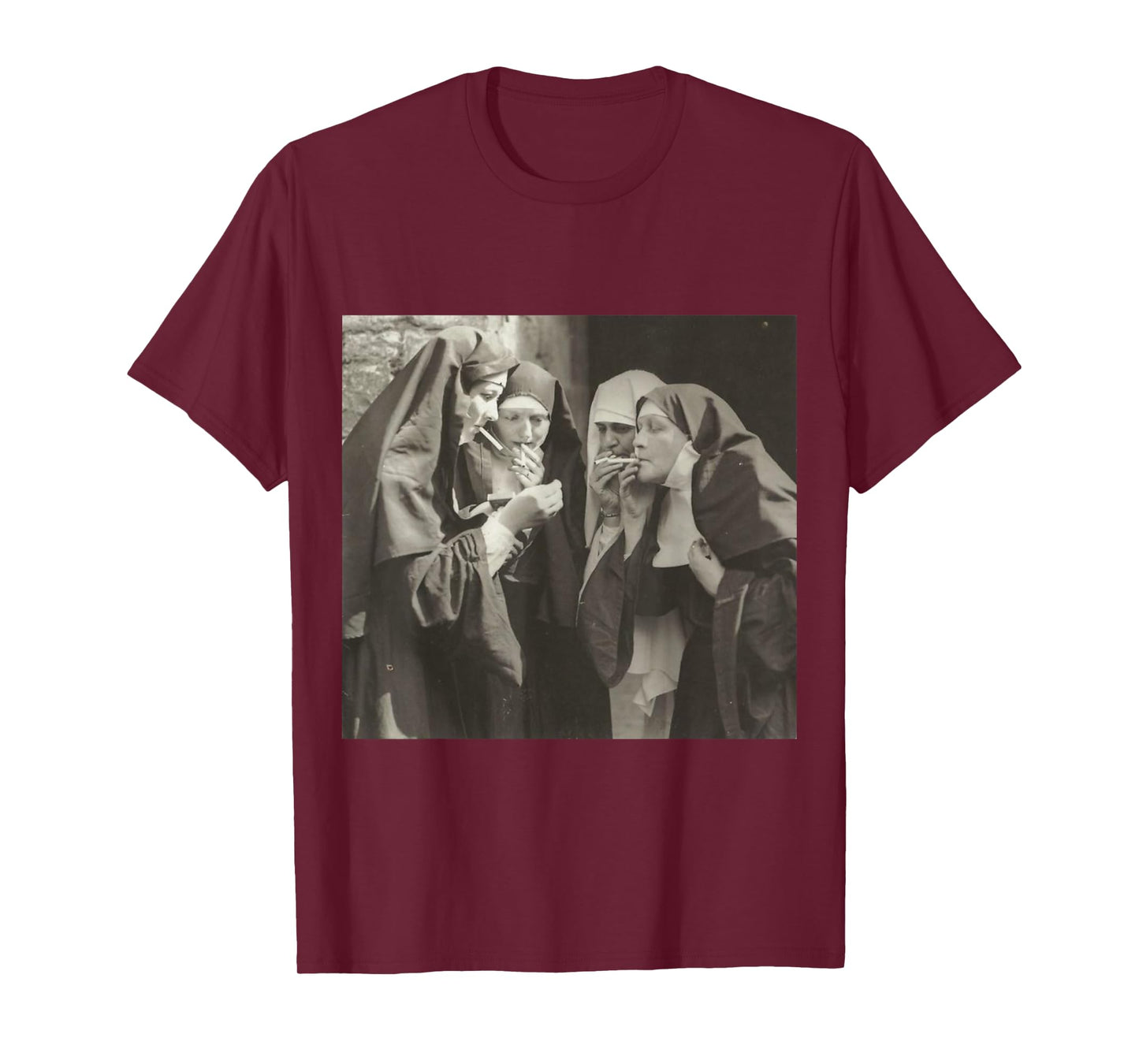 #snirt Funny T-Shirt Nun Nuns Smoking Hoodie Printed T-Shirt