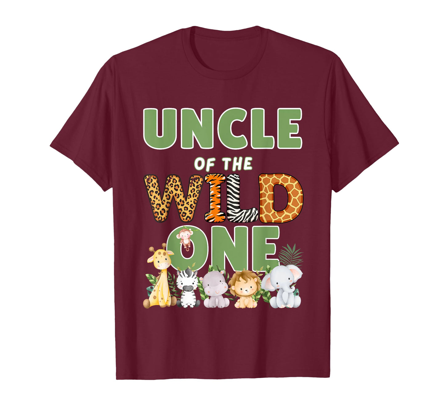 Uncle Of The Wild One 1st Birthday Safari Family Matching T-Shirt