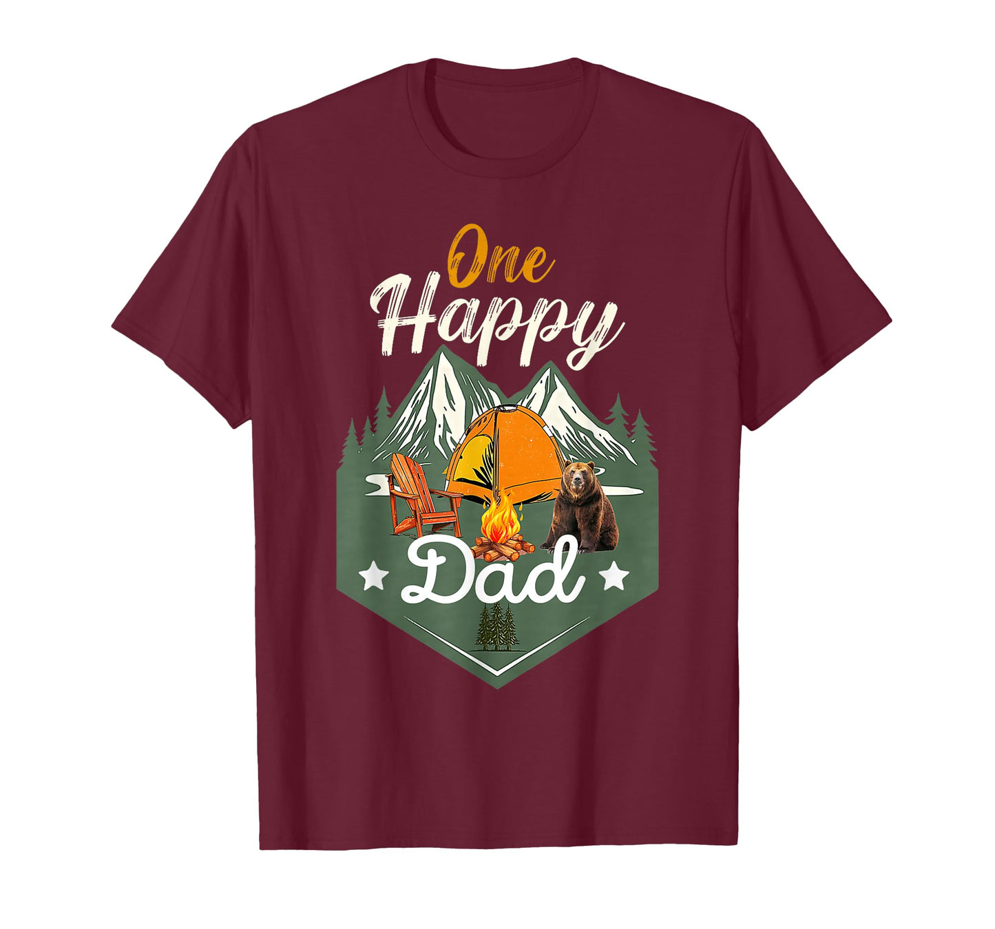 One Happy Mama Camper Birthday Family Bear Matching Sister T-Shirt