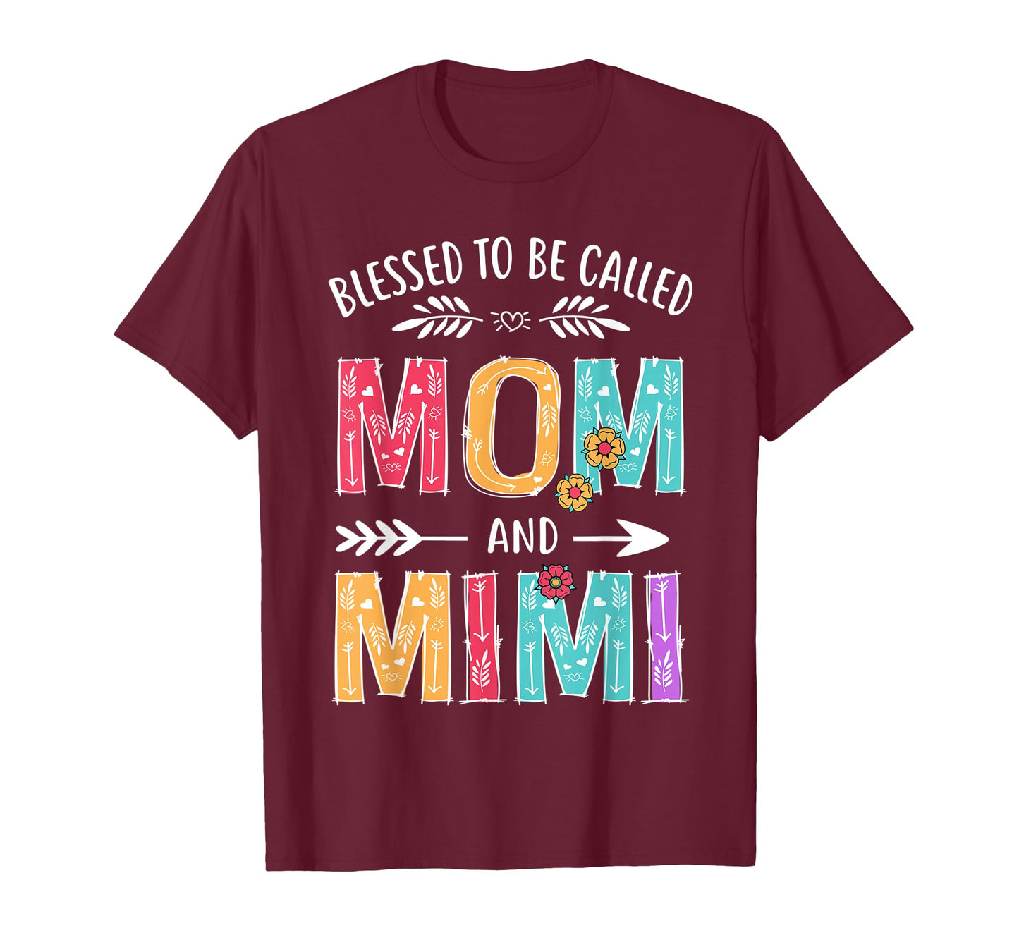 Blessed To Be Called Mom and Mimi Funny Grandma Mothers Day T-Shirt