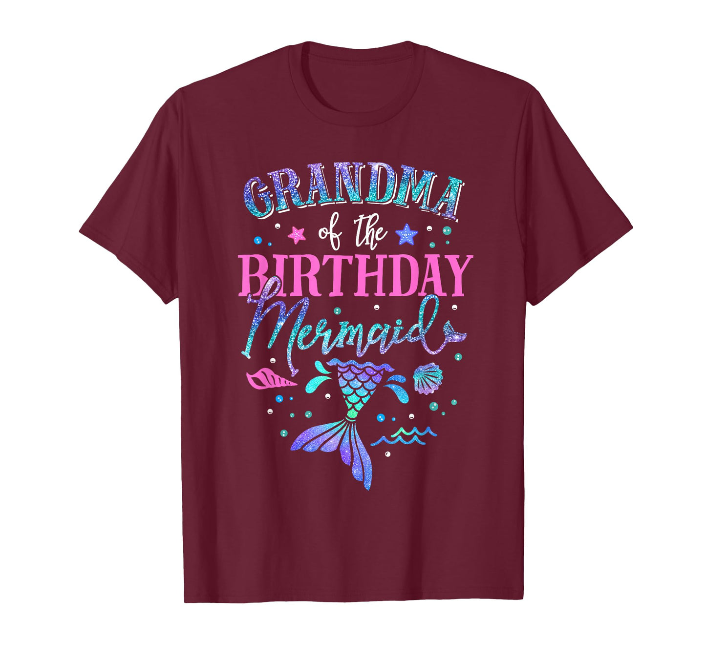 Grandma Of The Birthday Mermaid Party Matching Family T-Shirt