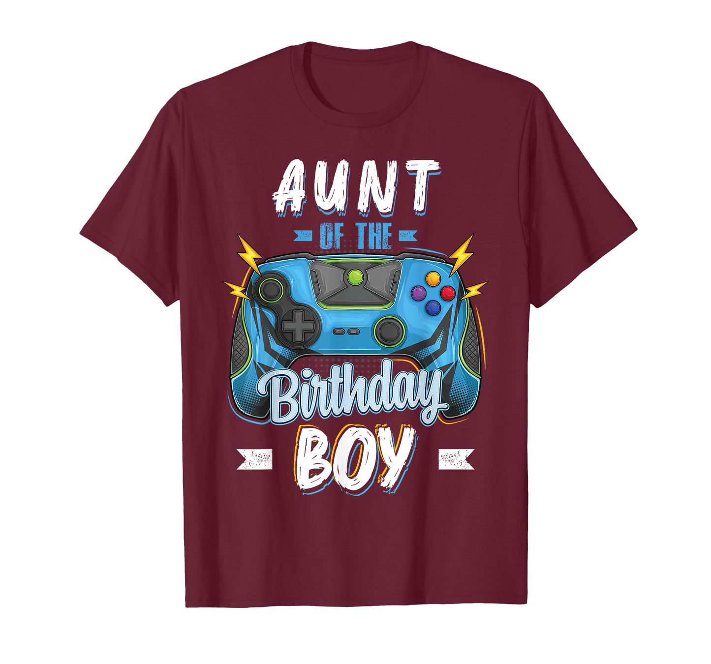 Aunt of the Birthday Boy Matching family Video Gamer party T-Shirt