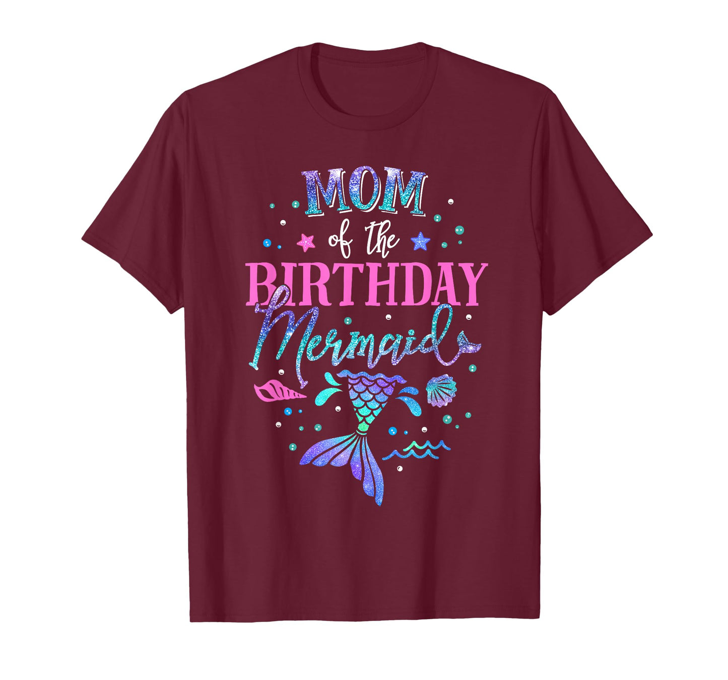 Mom Of The Birthday Mermaid Party Matching Family Mommy T-Shirt