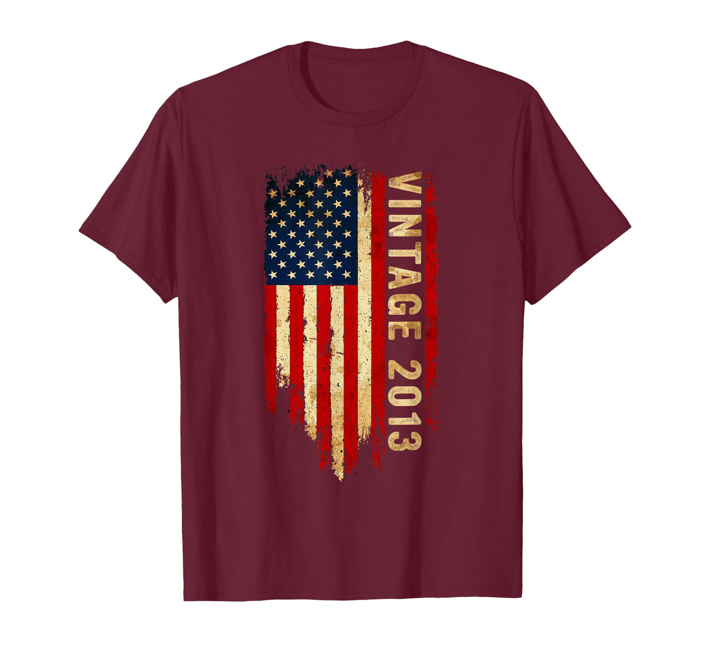 12 Years Old Vintage 2013 American Flag 12th Birthday Gifts T-Shirt