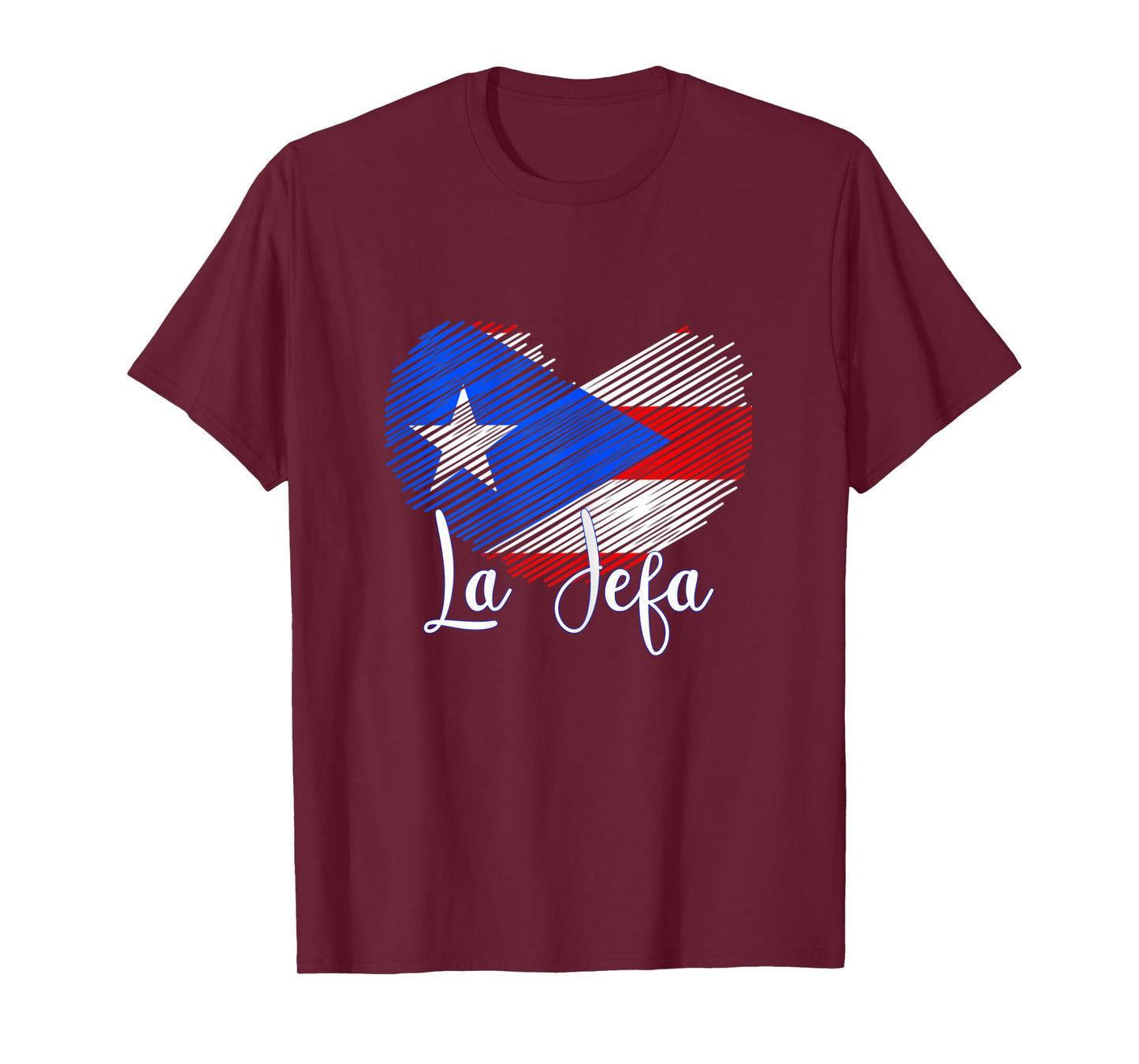 Boricua Jefa Puerto Rico Heart Flag Boricua Mom mothers day T-Shirt